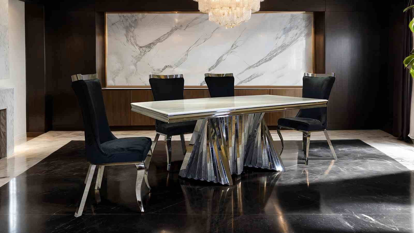 Basilicata Side Chair (2/CTN), Silver/Black - Image 3