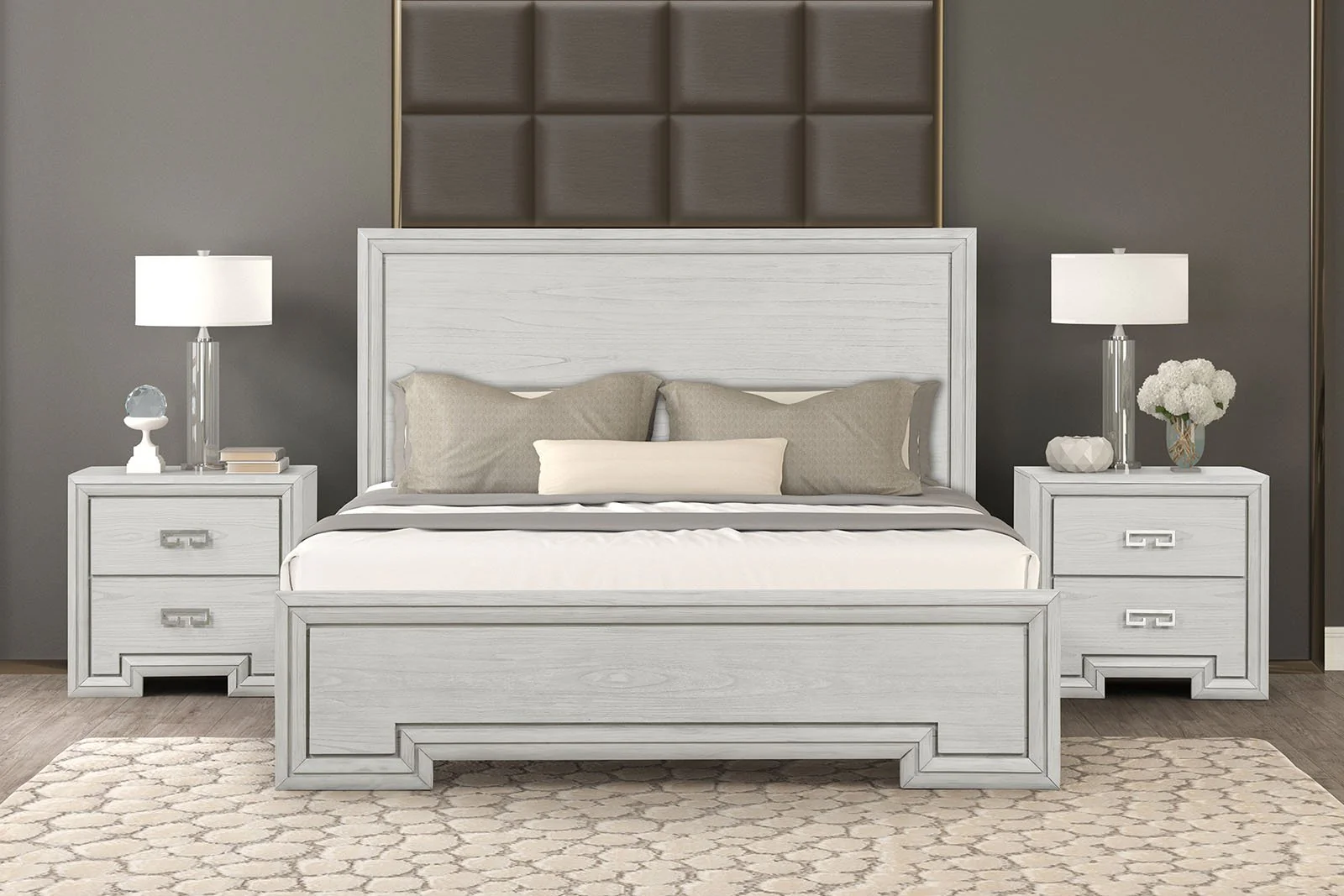 Basilone 5 Pc. Queen Bedroom Set w/ 2NS - Image 2