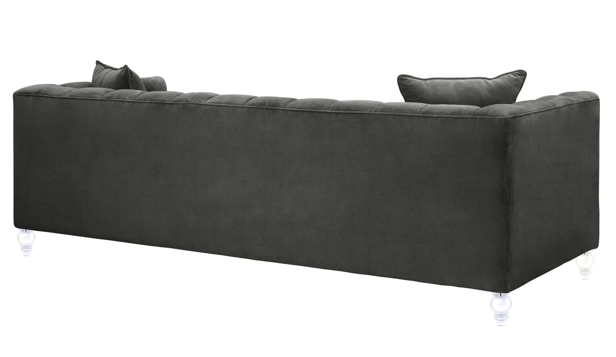 Bea Grey Velvet Sofa - Image 4