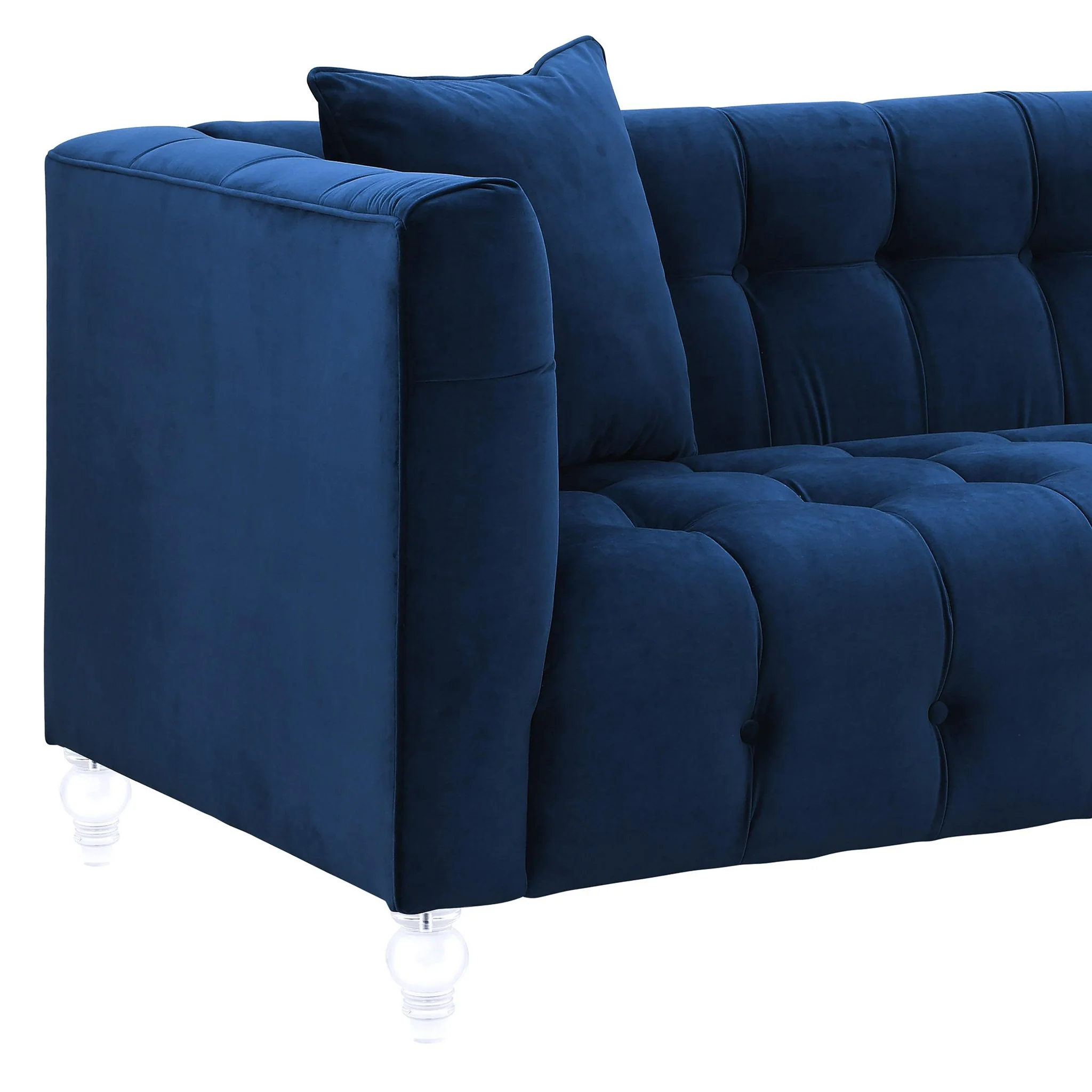 Bea Navy Velvet Sofa - Image 4