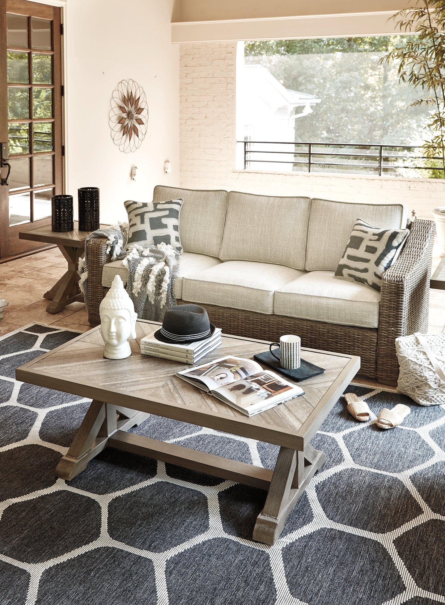 Beachcroft Beachcroft Nuvella Sofa with Coffee and End Table - Image 2