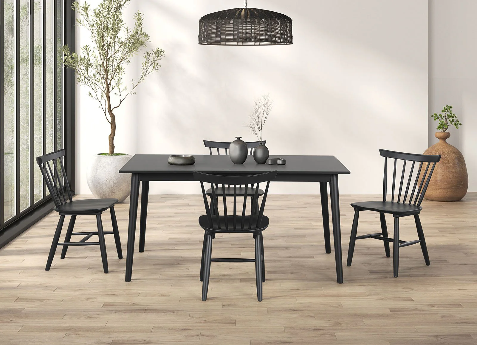 Beale 7 Pc. Dining Table Set, Black - Image 2