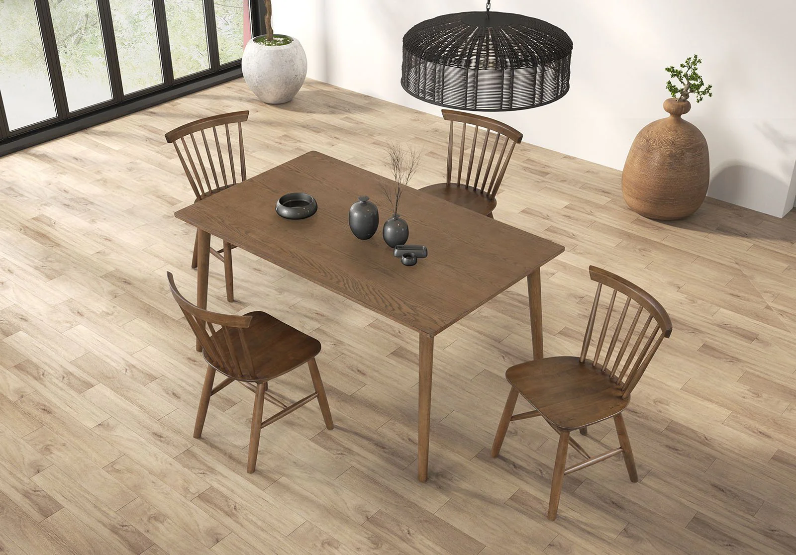Beale 7 Pc. Dining Table Set, Walnut - Image 3