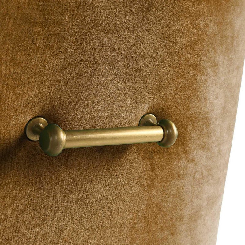 Beatrix Cognac Velvet Side Chair - Image 5