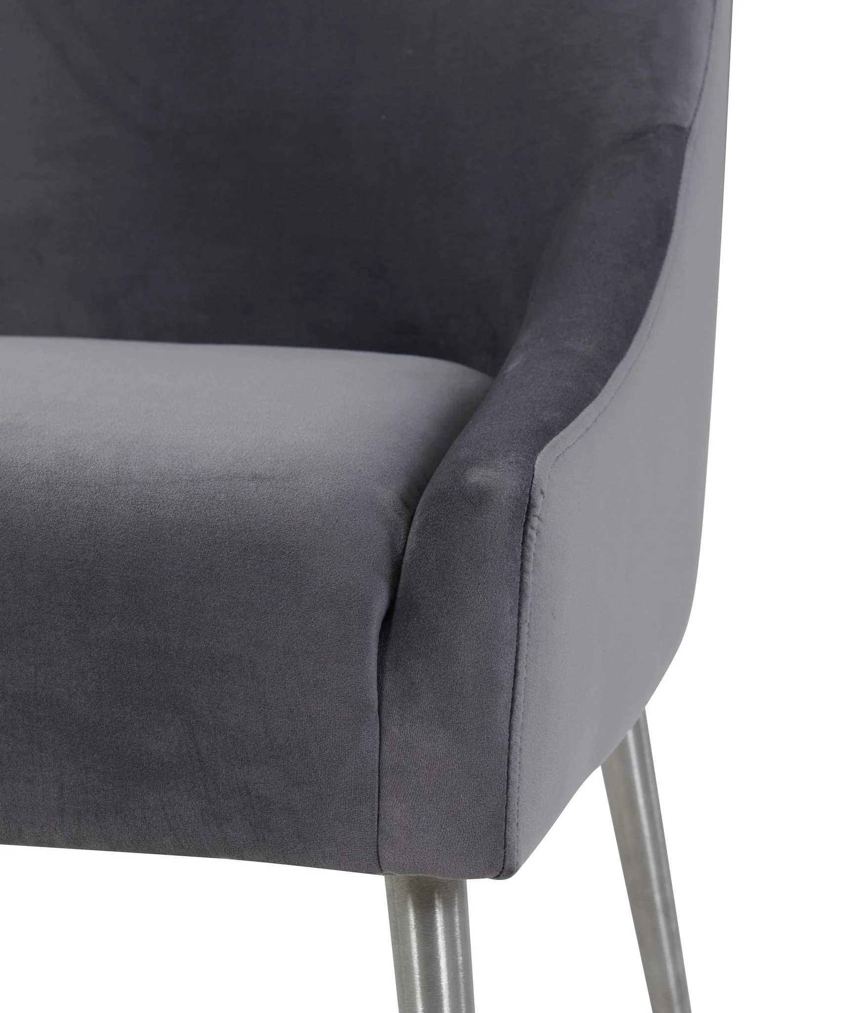 Beatrix Grey Velvet Side Chair - Image 5