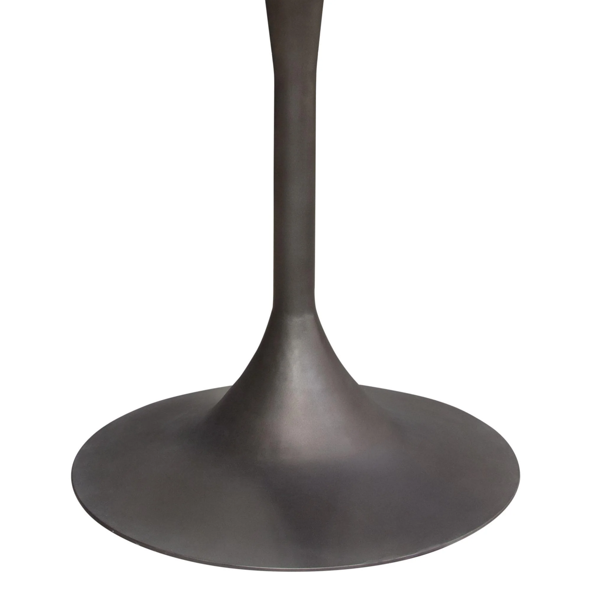 Beckham 30" Round Dining Table w/ Solid Mango Wood Top in Grey Finish w/ Gun Metal Base by Diamond Sofa - Image 6
