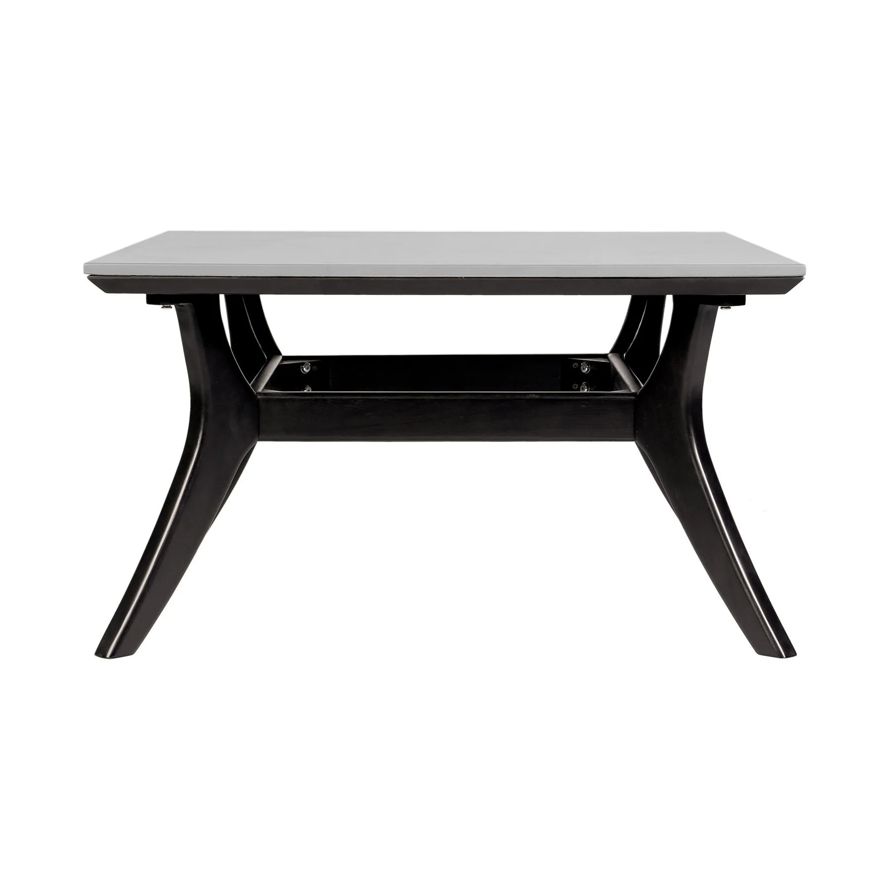 Beckham Outdoor Coffee Table in Dark Eucalyptus Wood and Super Stone - Image 3