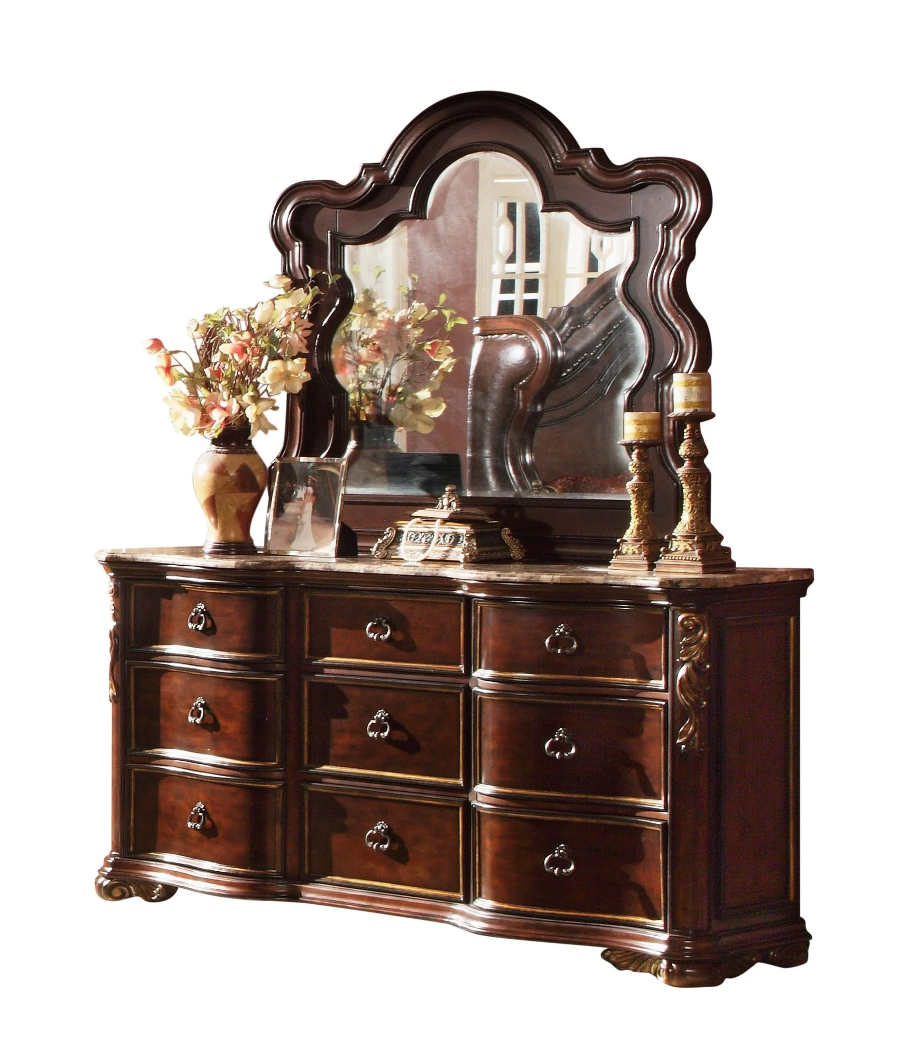 Bella 4 Pc King Bed Dark Walnut - Image 7