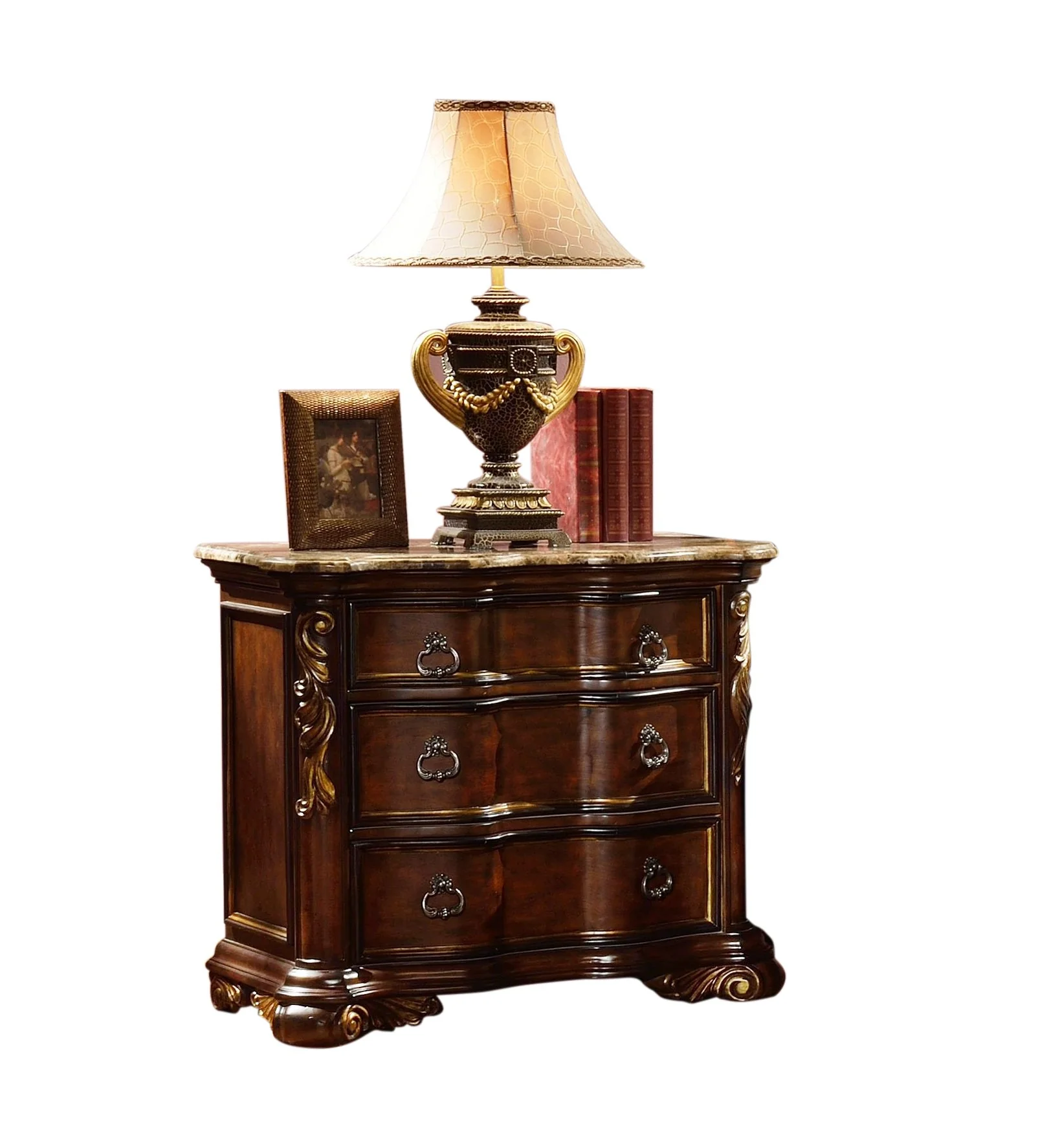 Bella 4 Pc King Bed Dark Walnut - Image 9