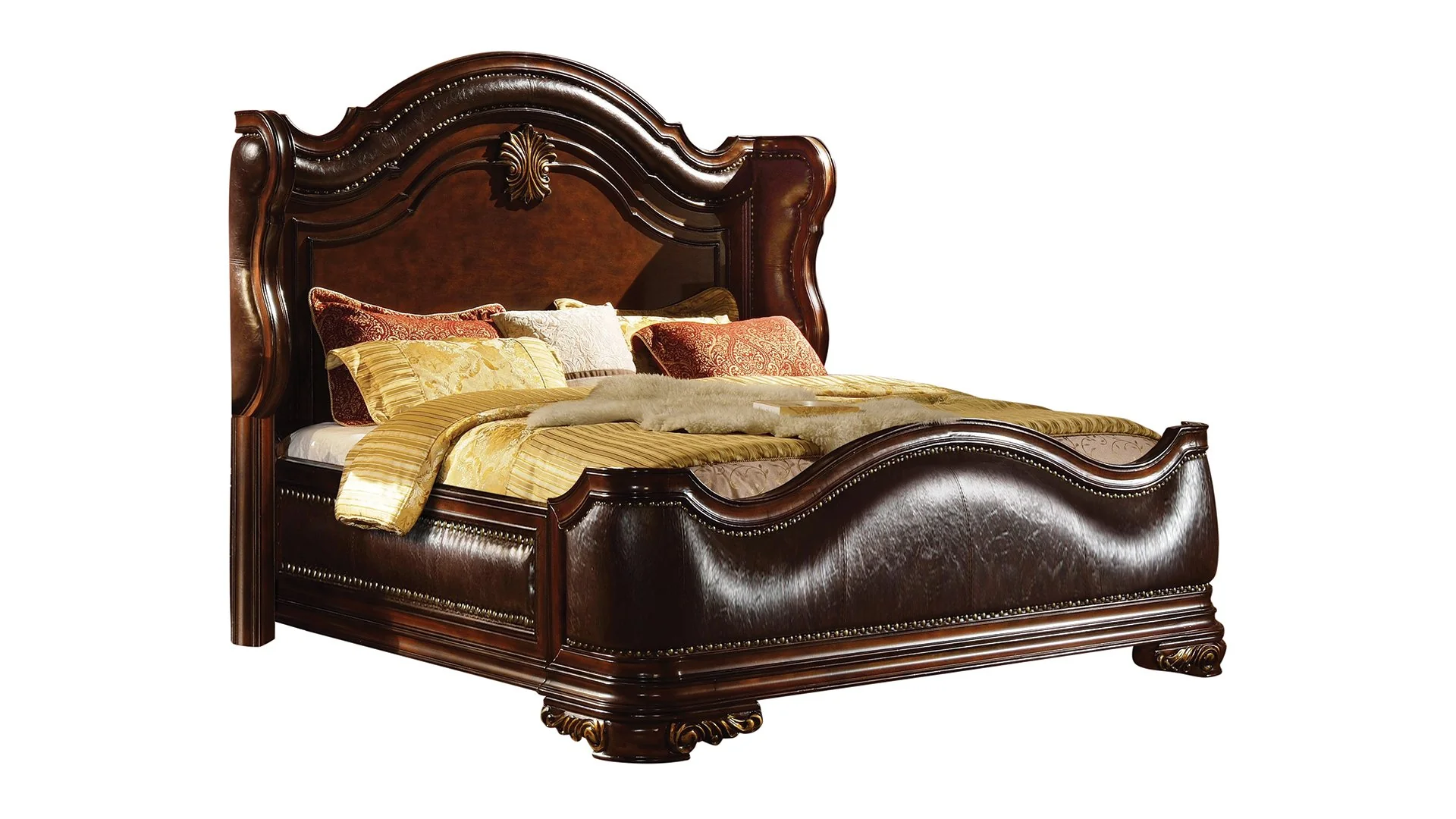 Bella 4 Pc Queen Bed Dark Walnut - Image 2