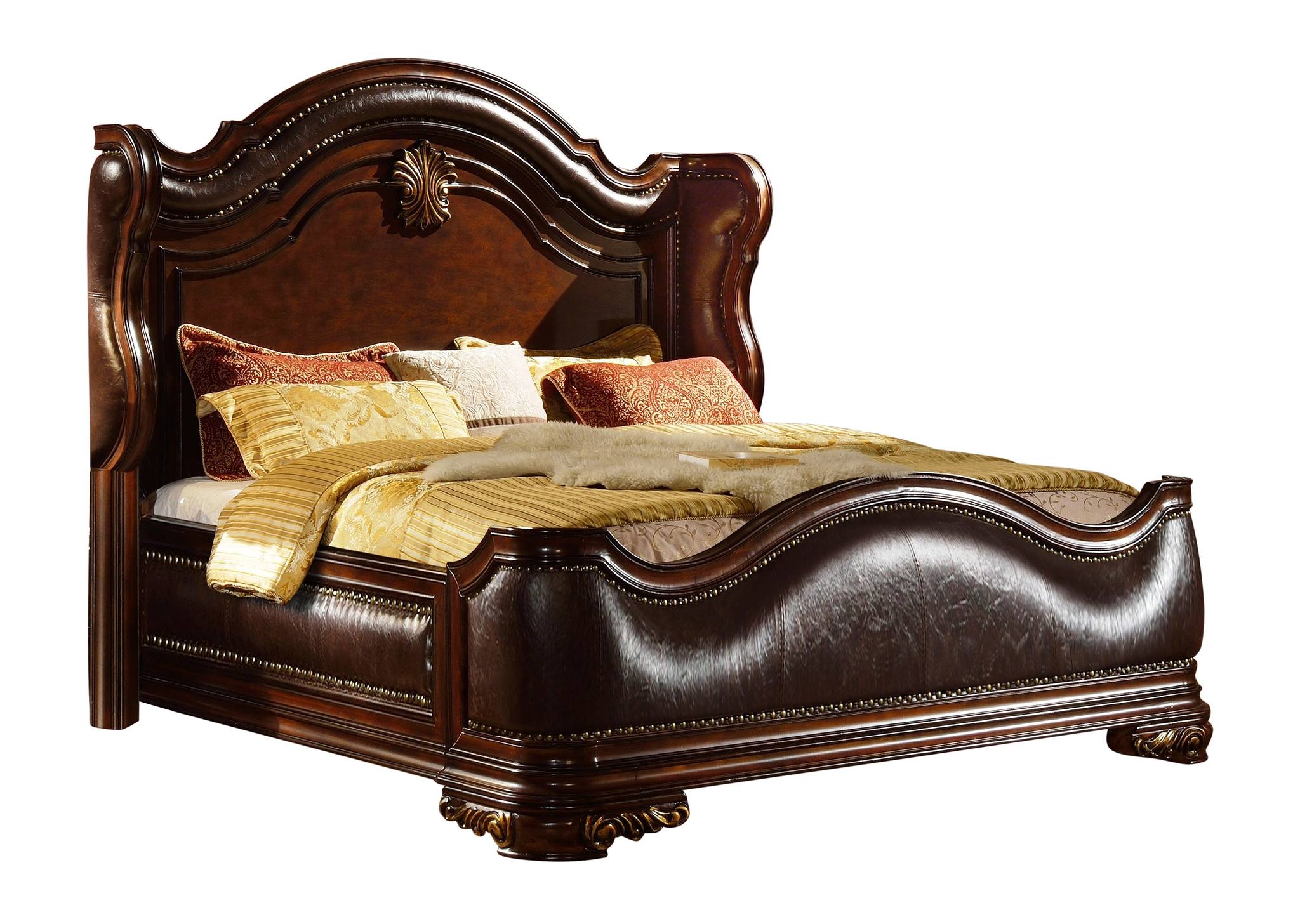 Bella 4 Pc Queen Bed Dark Walnut - Image 4