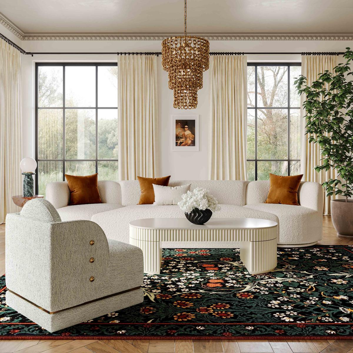 Bella Cream Oval Coffee Table - Image 8