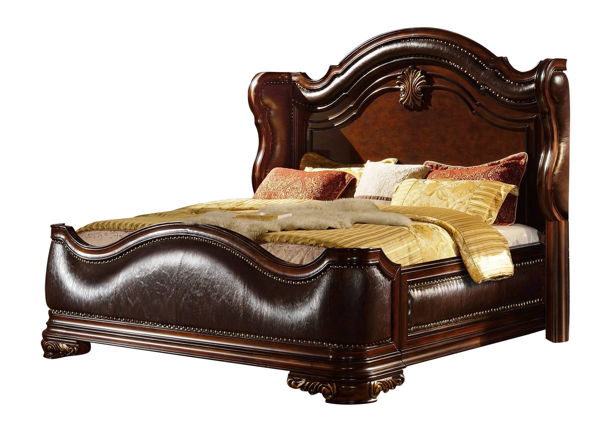 Bella King Bed Dark Walnut - Image 2