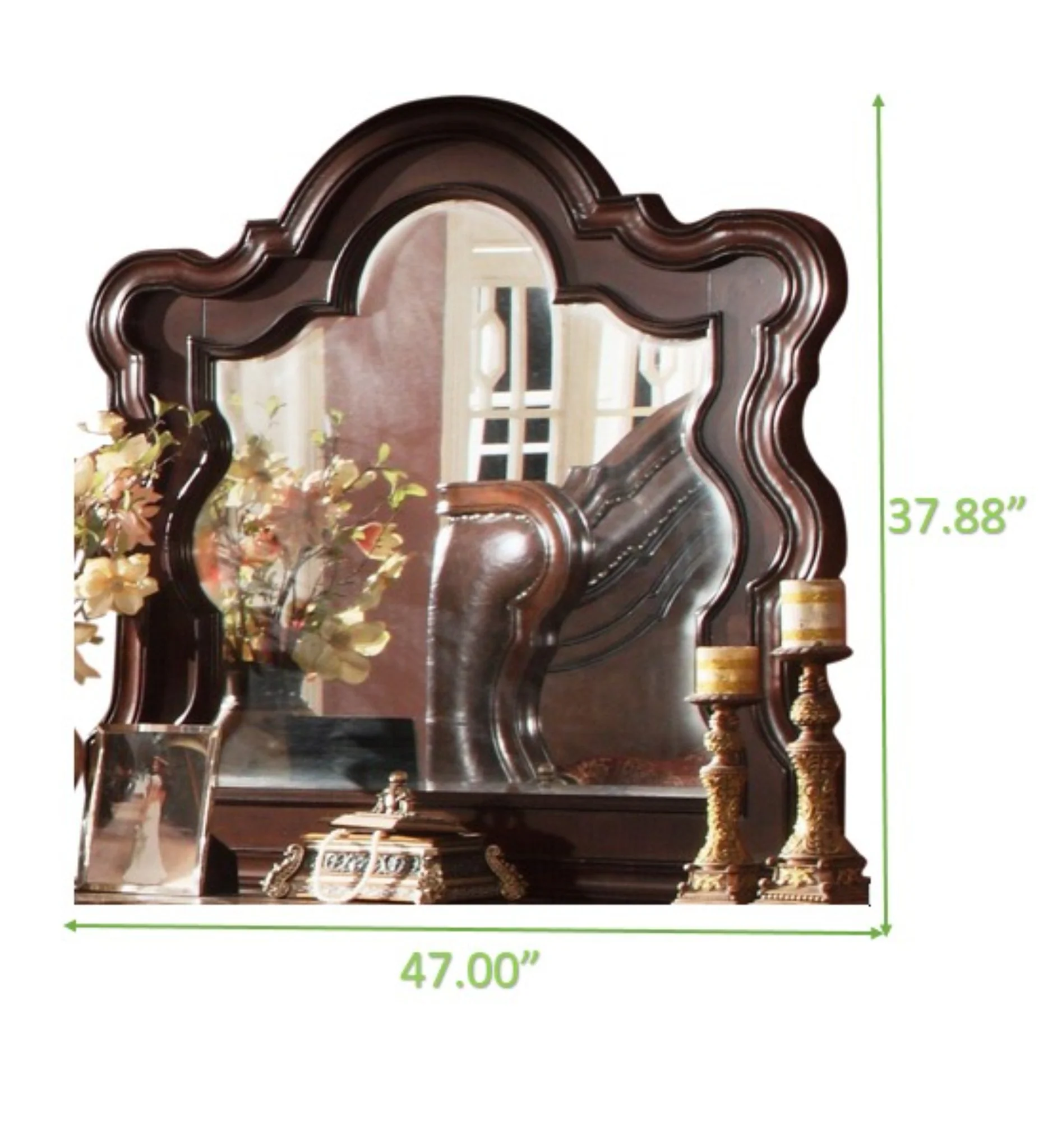 Bella Mirror  Dark Walnut - Image 3