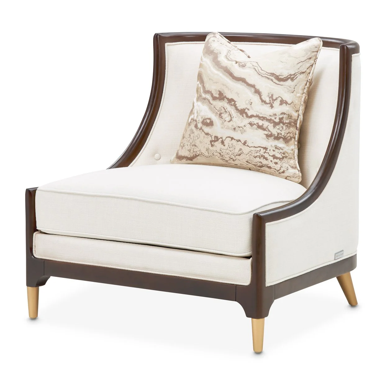 Belmont Place Accent Chair - Cream/Espresso - Image 18