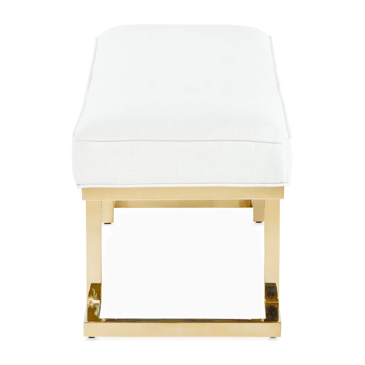Belmont Place Bed Bench - Cream/Bright Gold - Image 3
