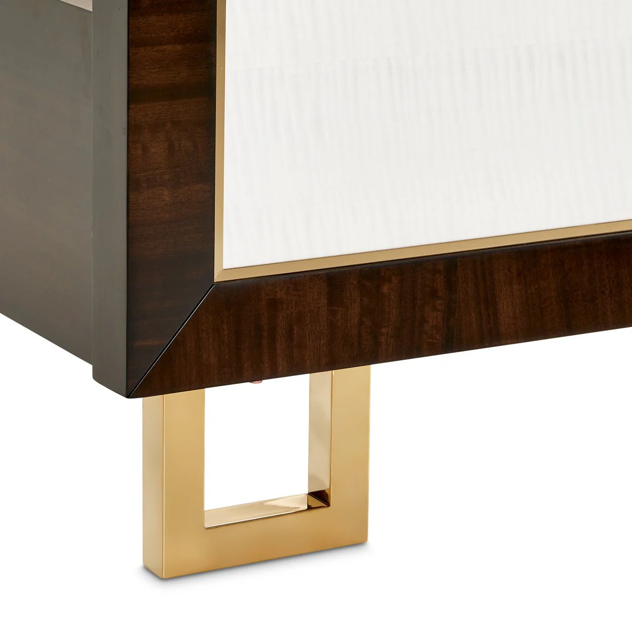 Belmont Place Eastern King Upholstered Bed - Cream/Espresso - Image 5