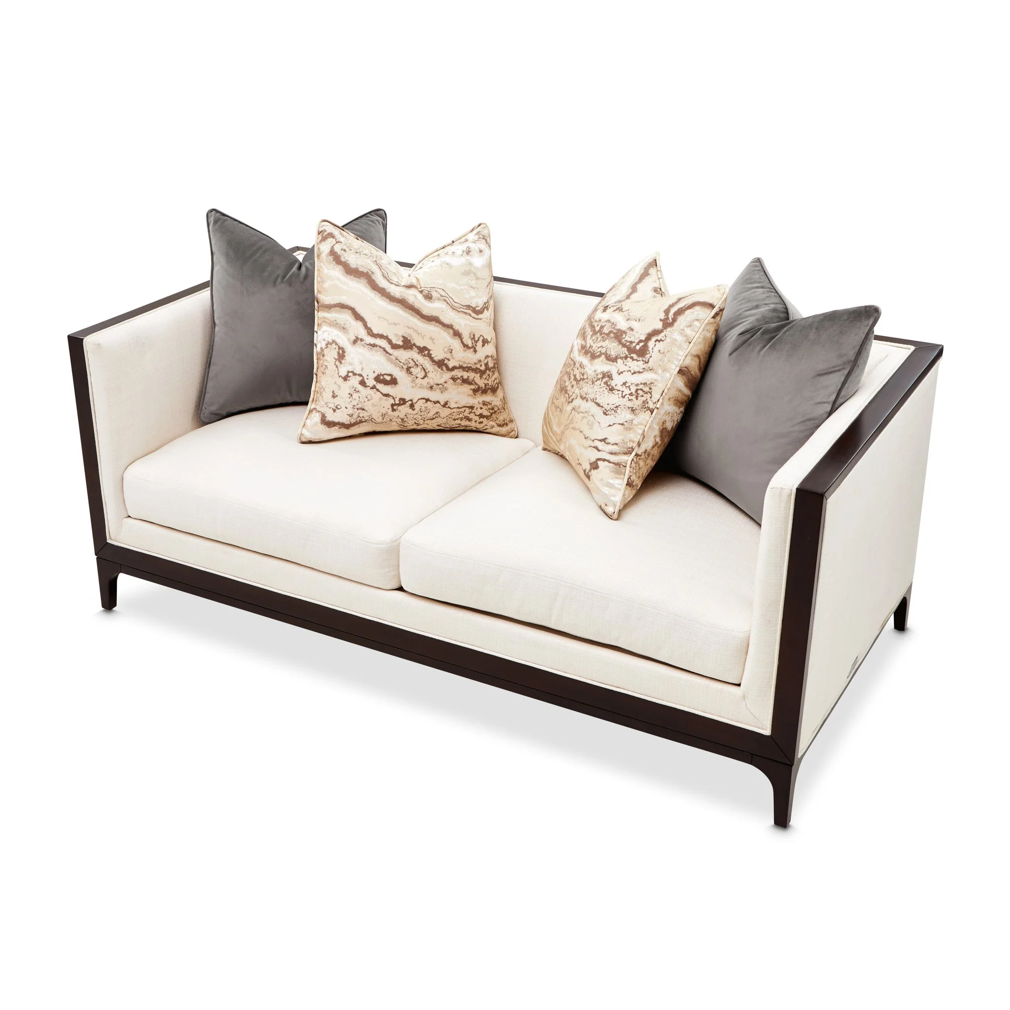 Belmont Place Loveseat - Cream/Espresso - Image 13