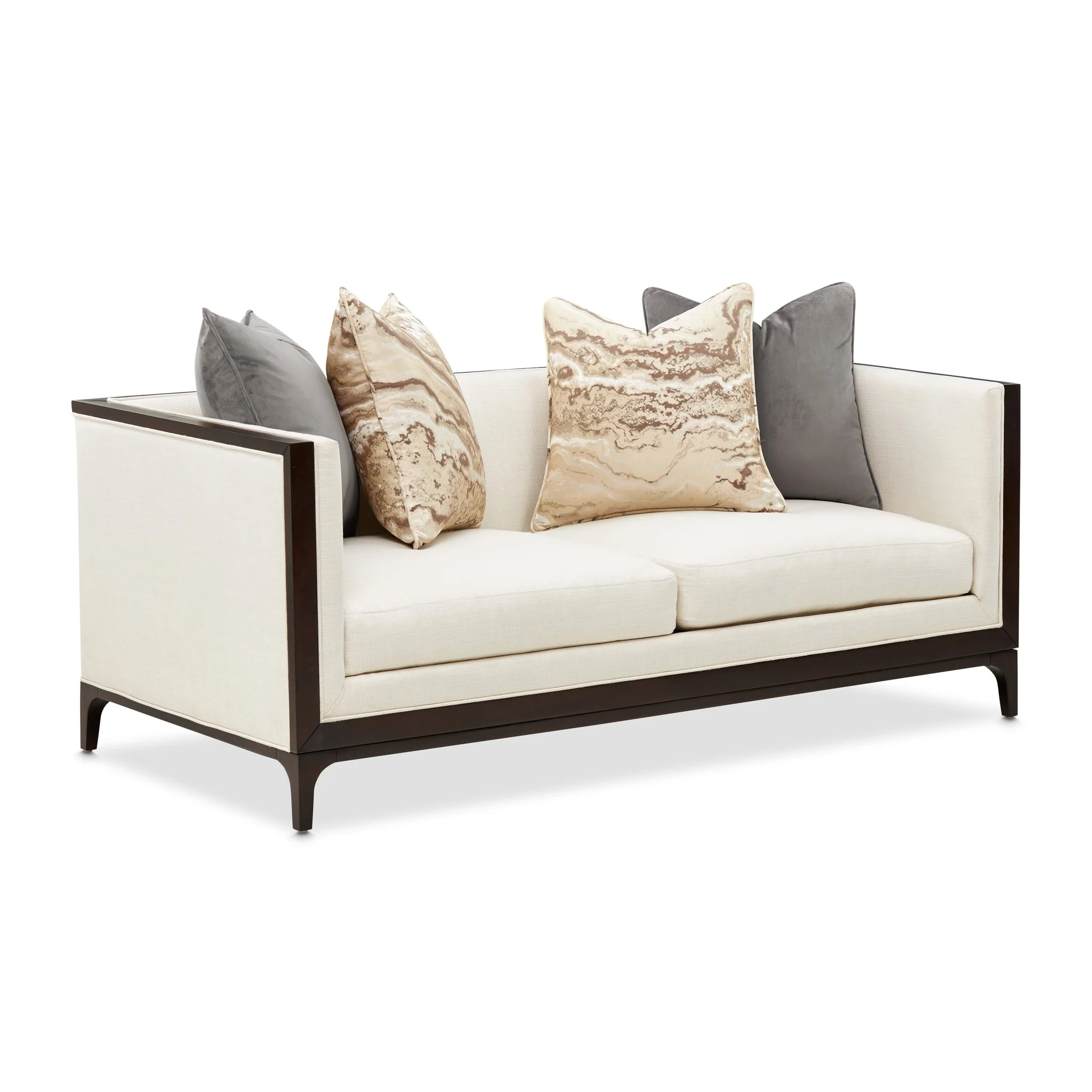 Belmont Place Loveseat - Cream/Espresso - Image 2