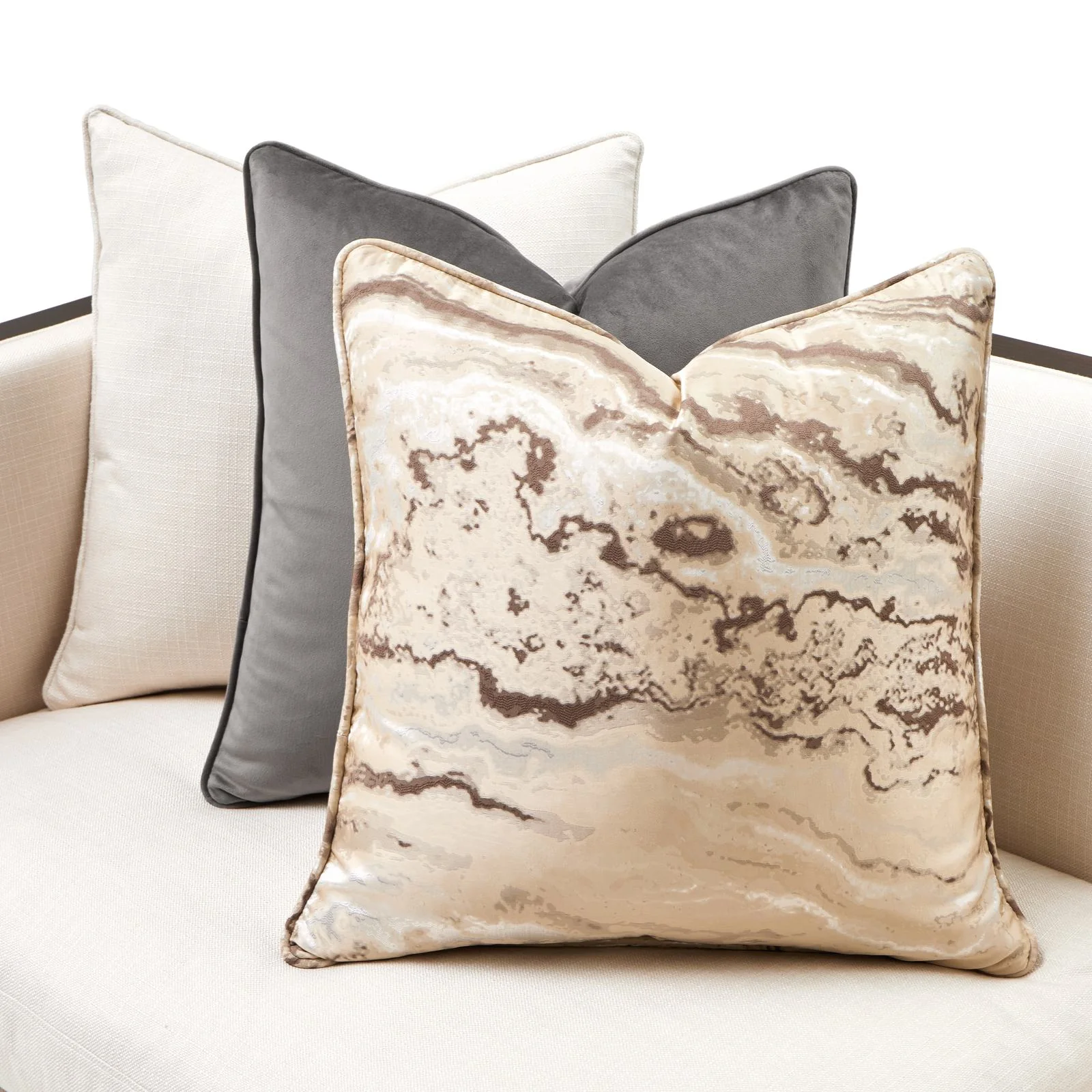 Belmont Place Sofa - Cream/Espresso - Image 8