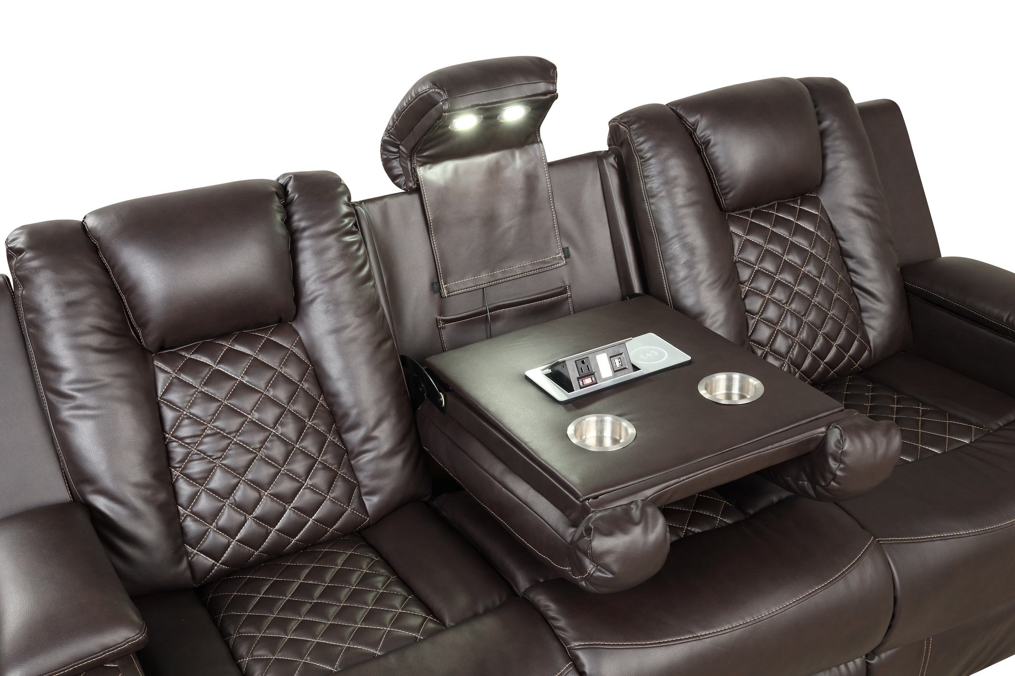 Benz 2PC Living Room Set Brown - Image 3