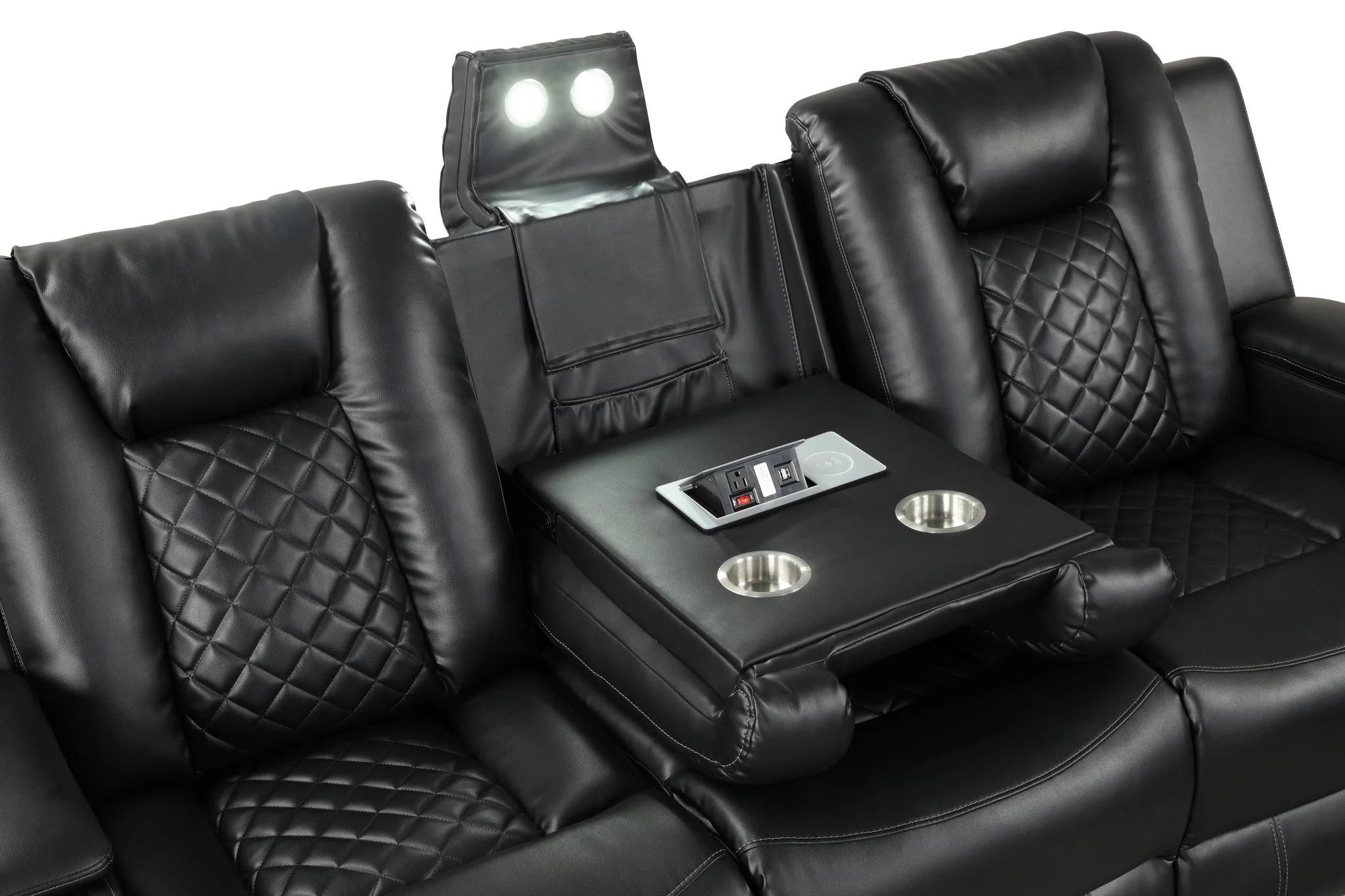 Benz 3 PC Living Room Set Black - Image 10