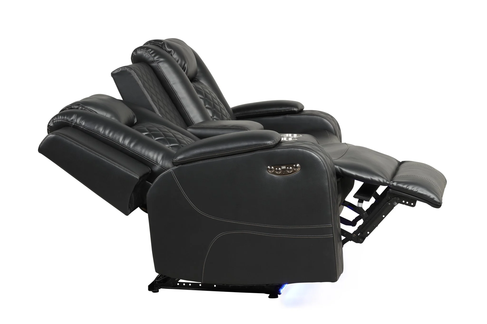 Benz 3 PC Living Room Set Black - Image 14