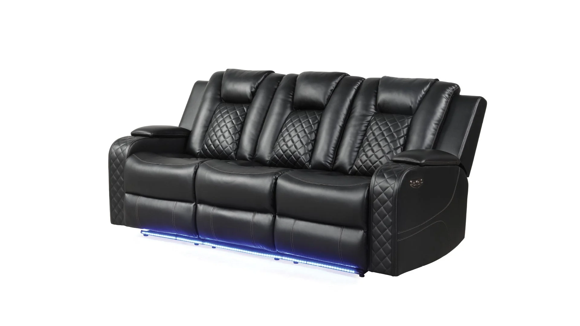 Benz 3 PC Living Room Set Black - Image 2
