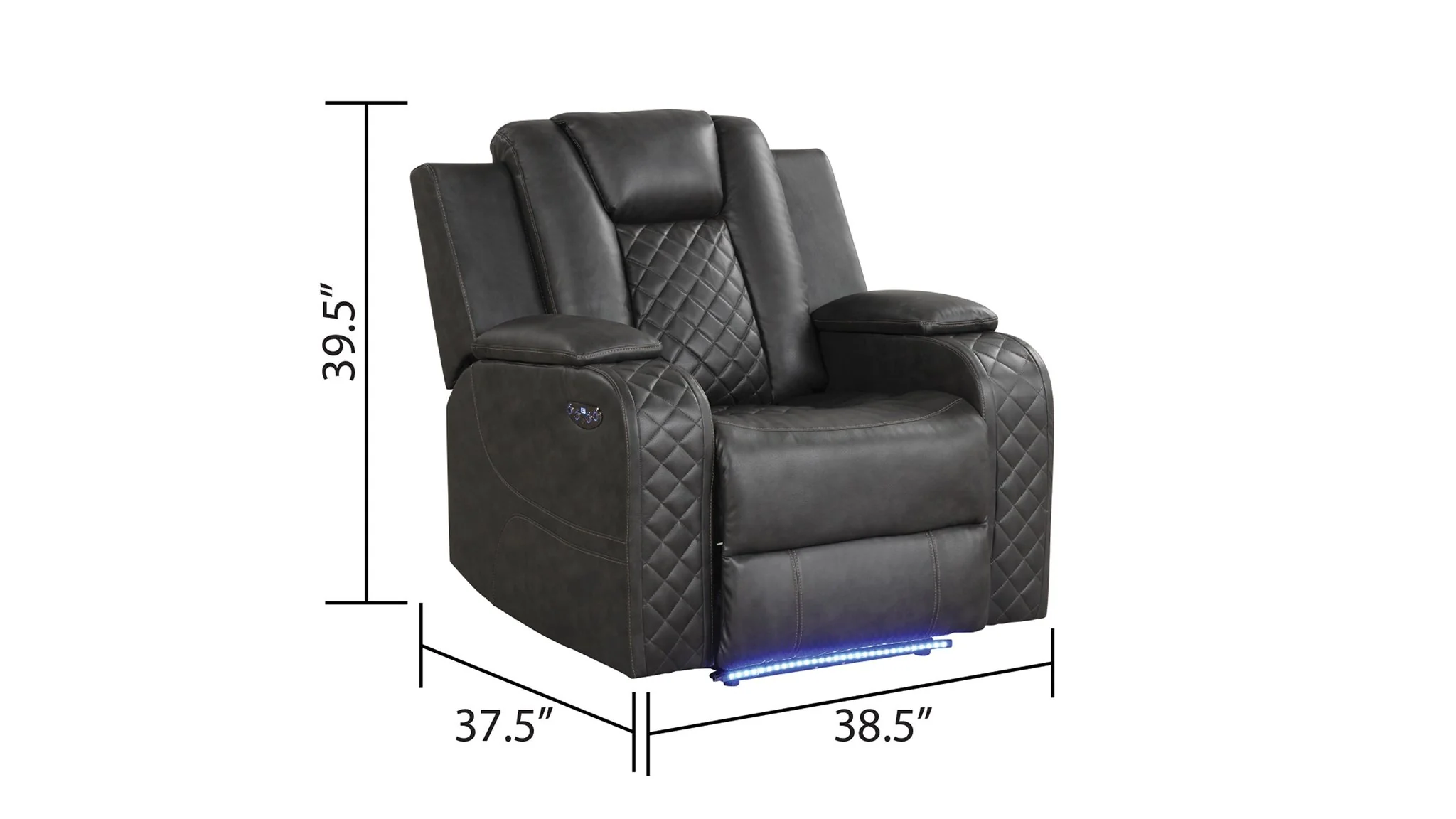 Benz 3 PC Living Room Set Gray - Image 16