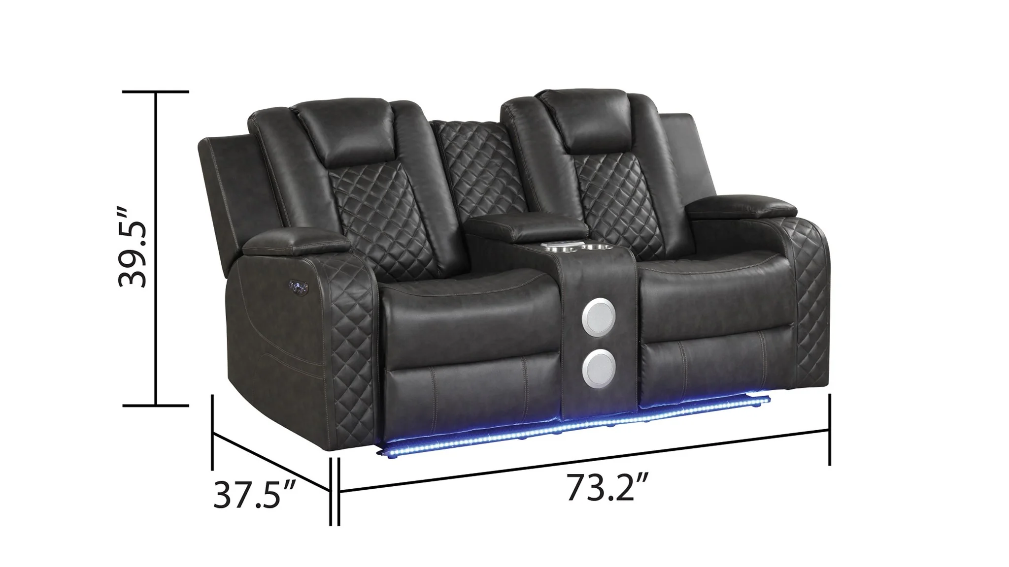 Benz 3 PC Living Room Set Gray - Image 9