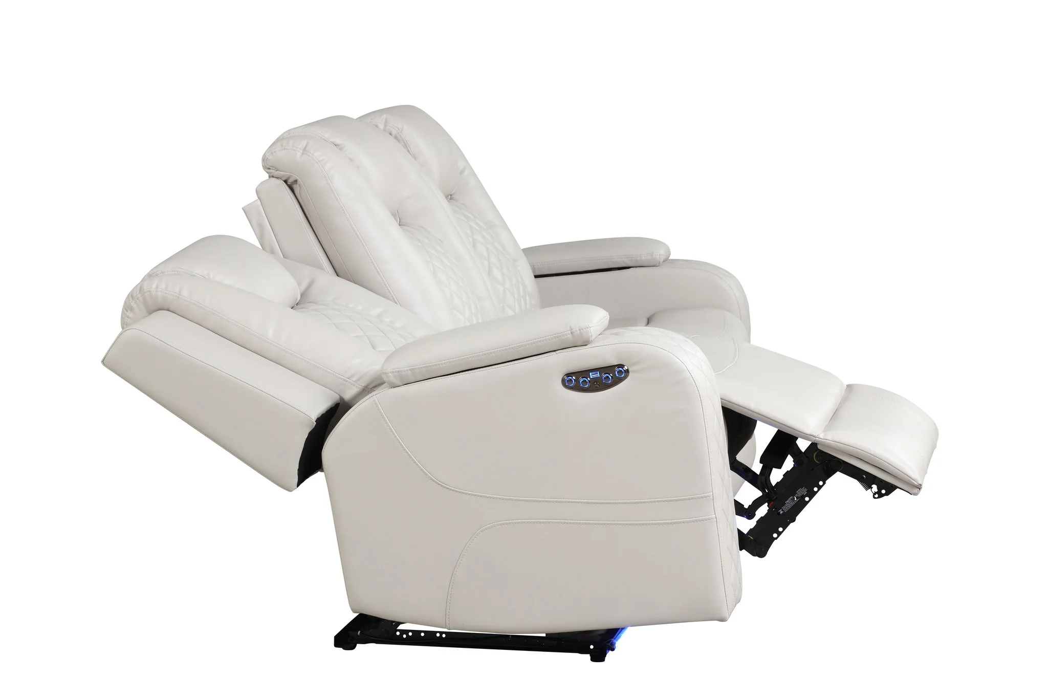 Benz 3 PC Living Room Set Ice - Image 6