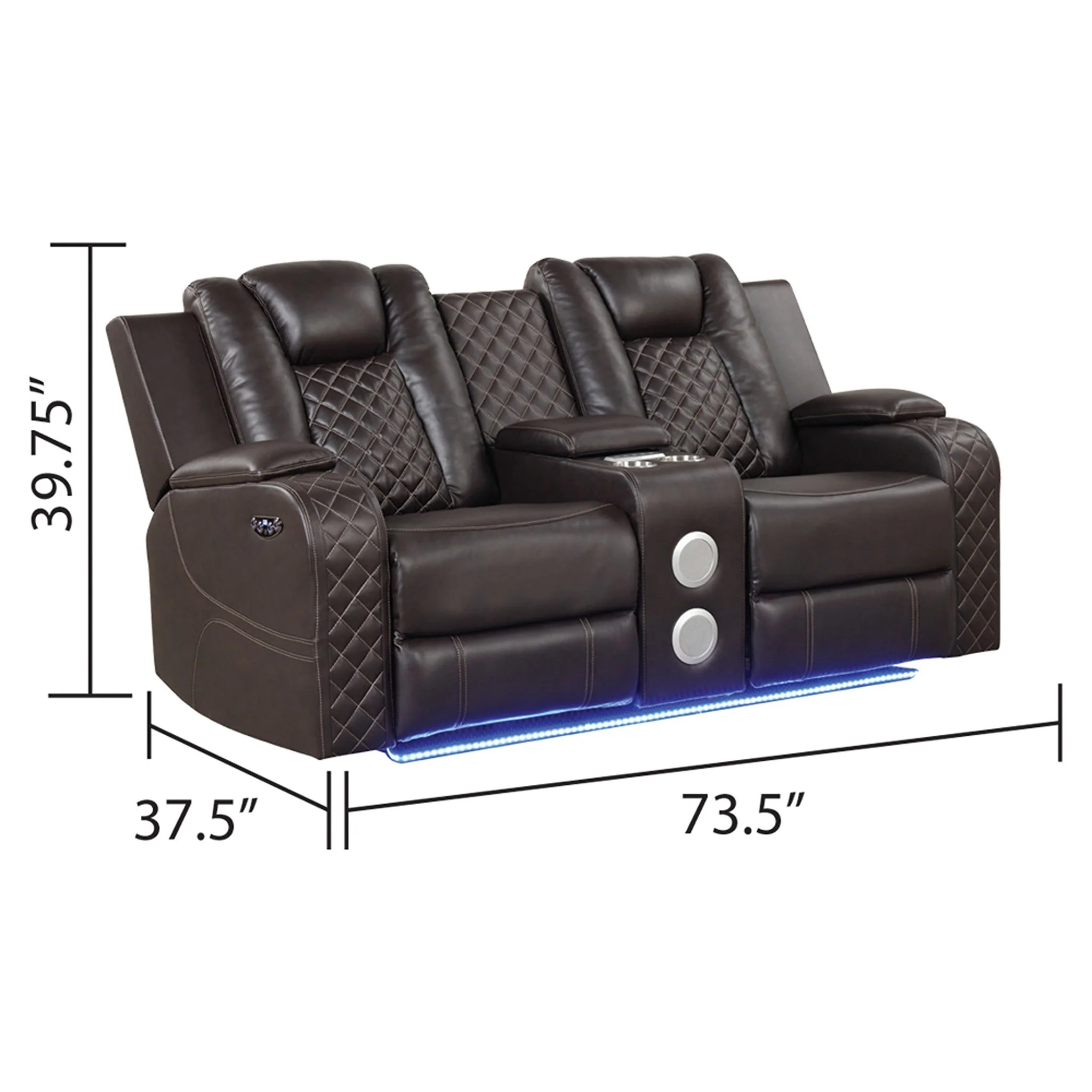 Benz Loveseat Brown - Image 2