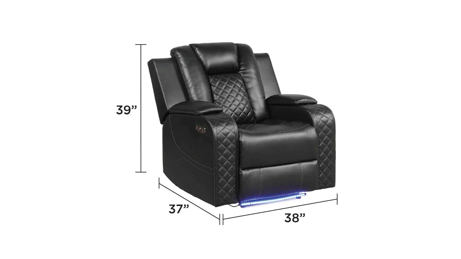 Benz Reclining Chair Black - Image 9
