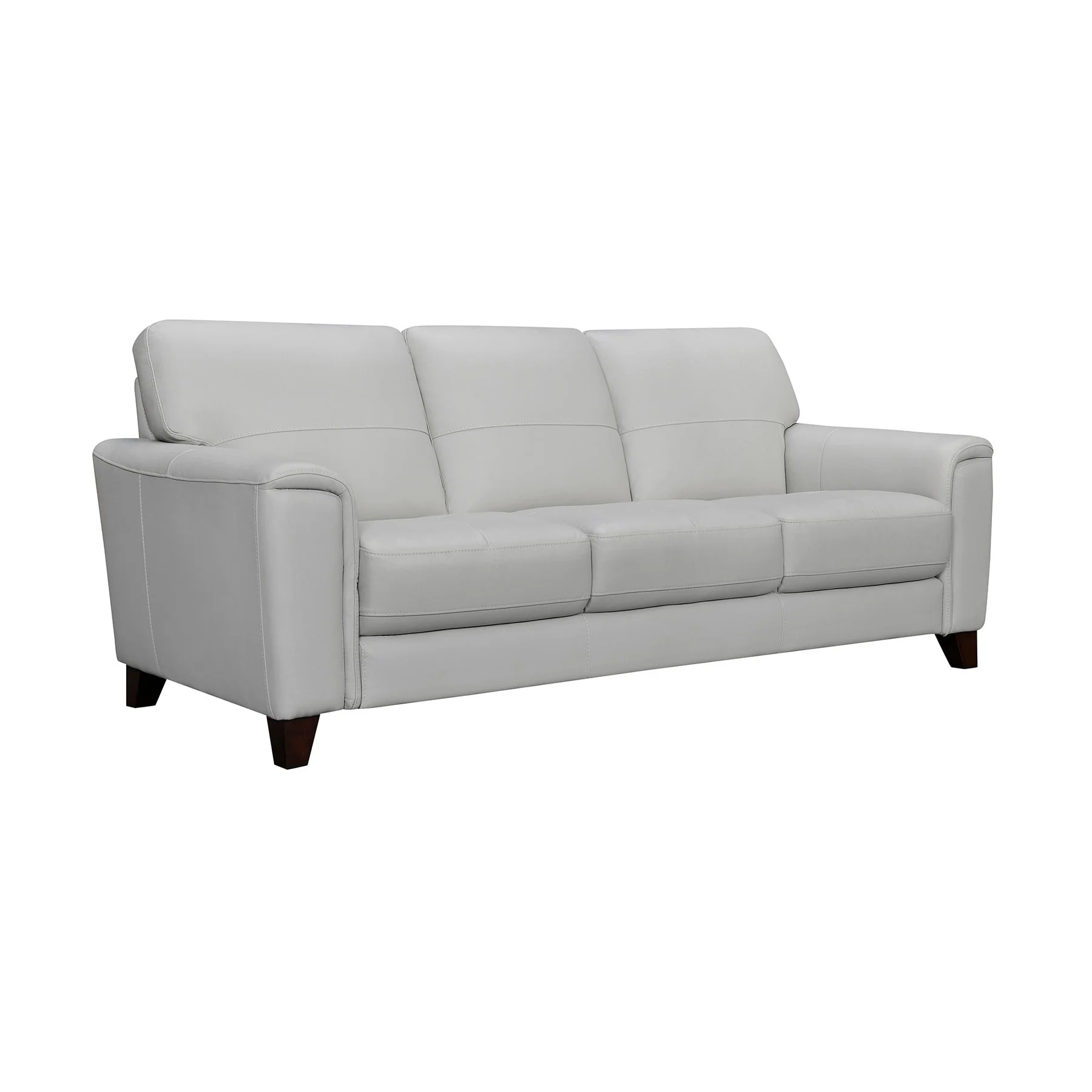 Bergen 87" Dove Gray Genuine Leather Square Arm Sofa - Image 2
