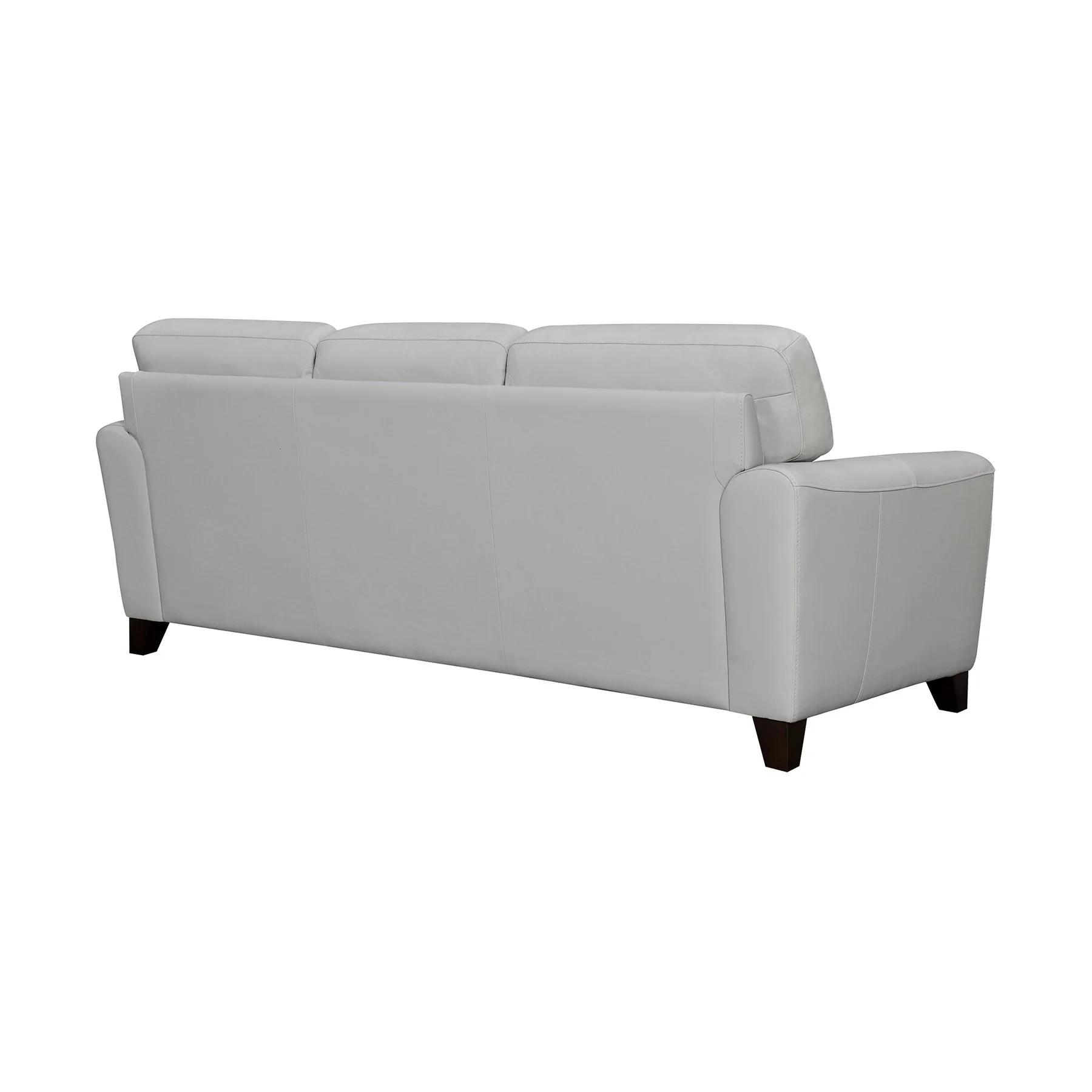 Bergen 87" Dove Gray Genuine Leather Square Arm Sofa - Image 3