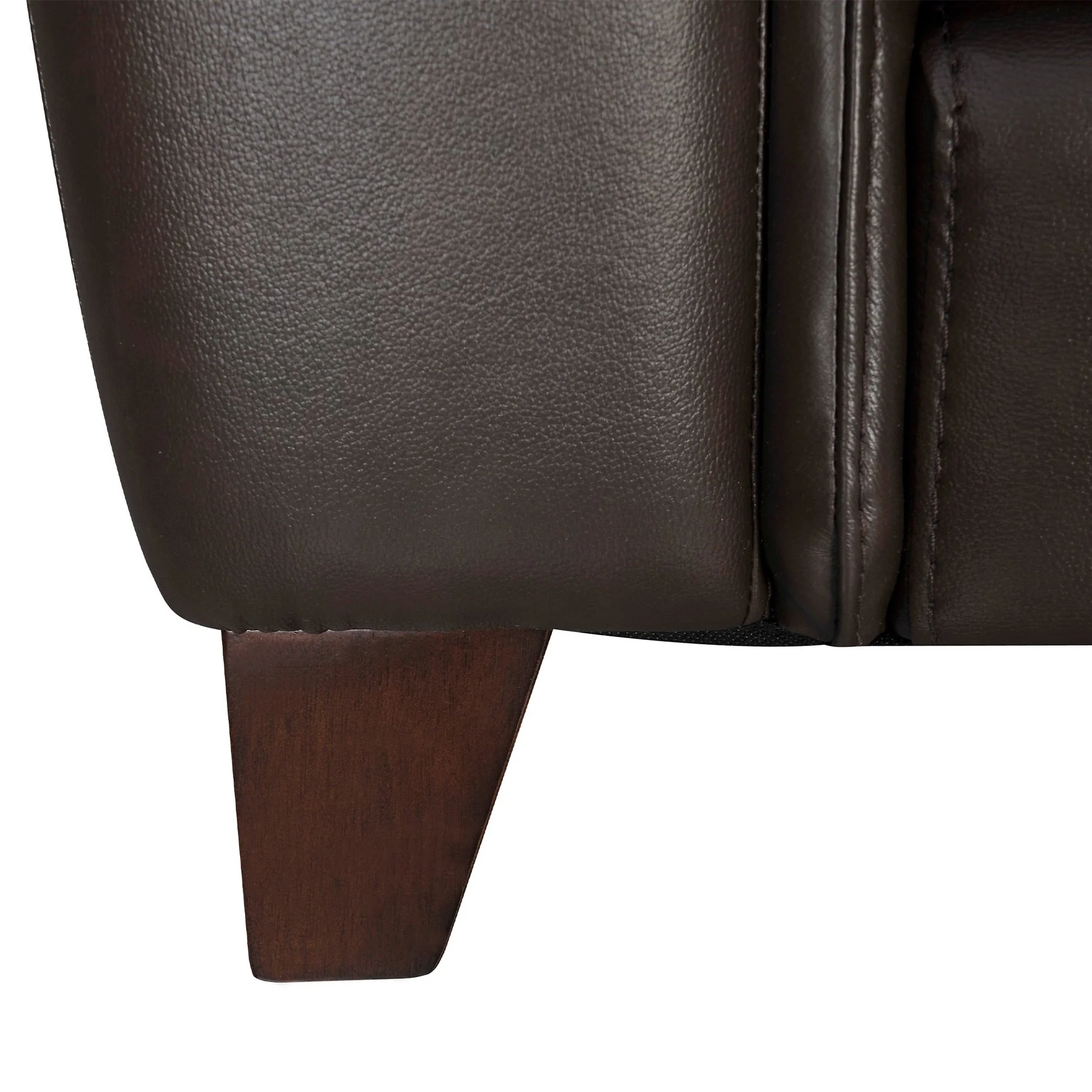 Bergen 87" Espresso Genuine Leather Square Arm Sofa - Image 7