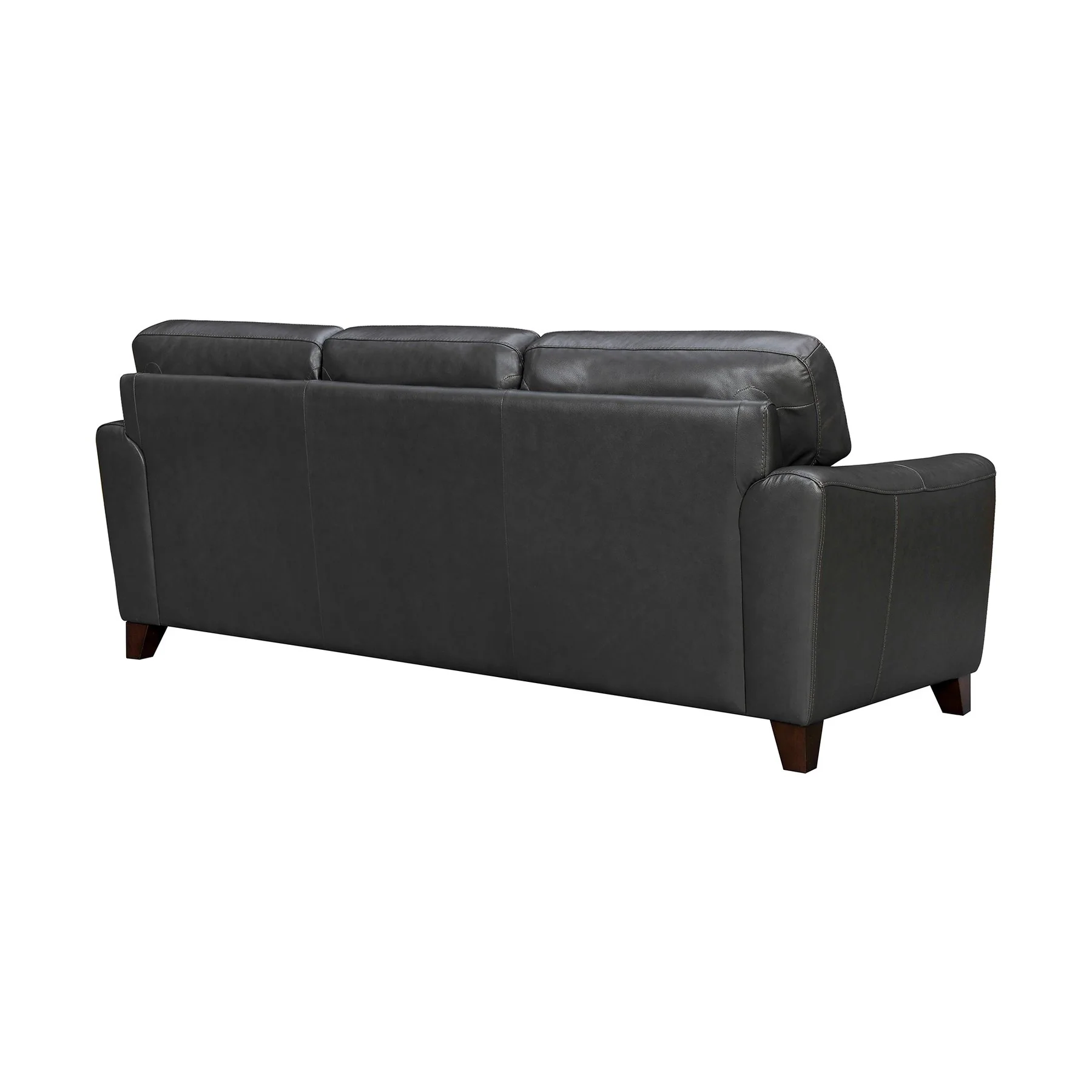 Bergen 87" Pewter Genuine Leather Square Arm Sofa - Image 3