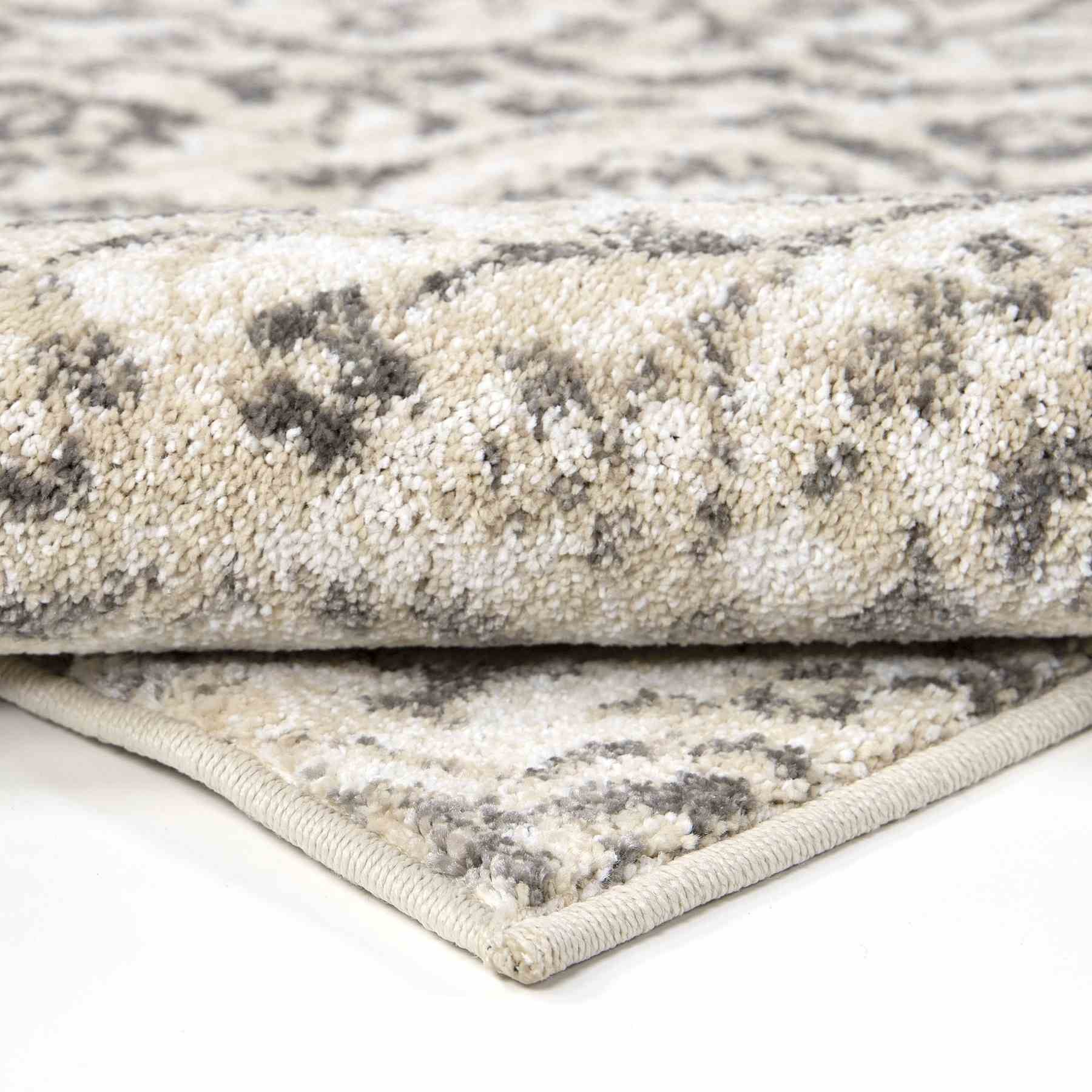 Berkeley Contemporary 5x8 Area Rug in Cream/Gray - Image 2