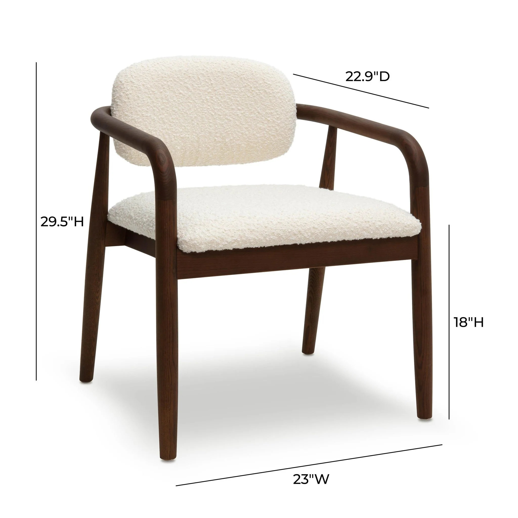 Betsy Cream Performance Boucle Dining Chair - Image 6