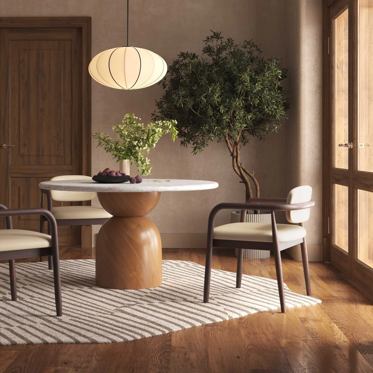 Betsy Taupe Vegan Leather Dining Chair - Image 2