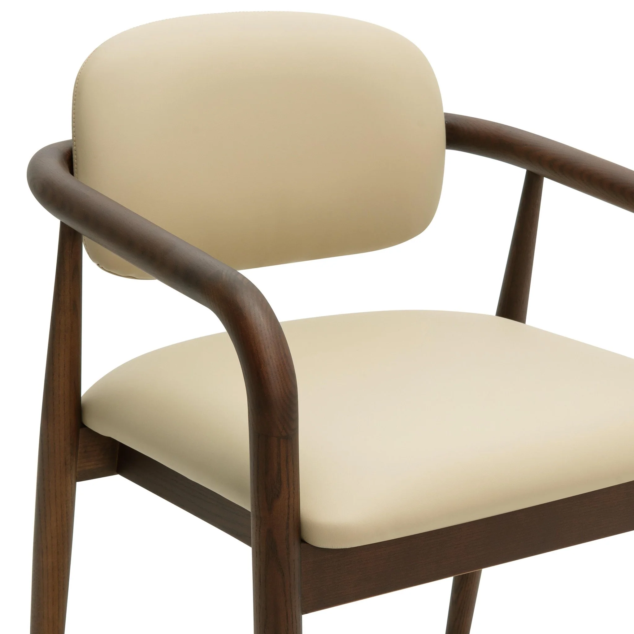 Betsy Taupe Vegan Leather Dining Chair - Image 5