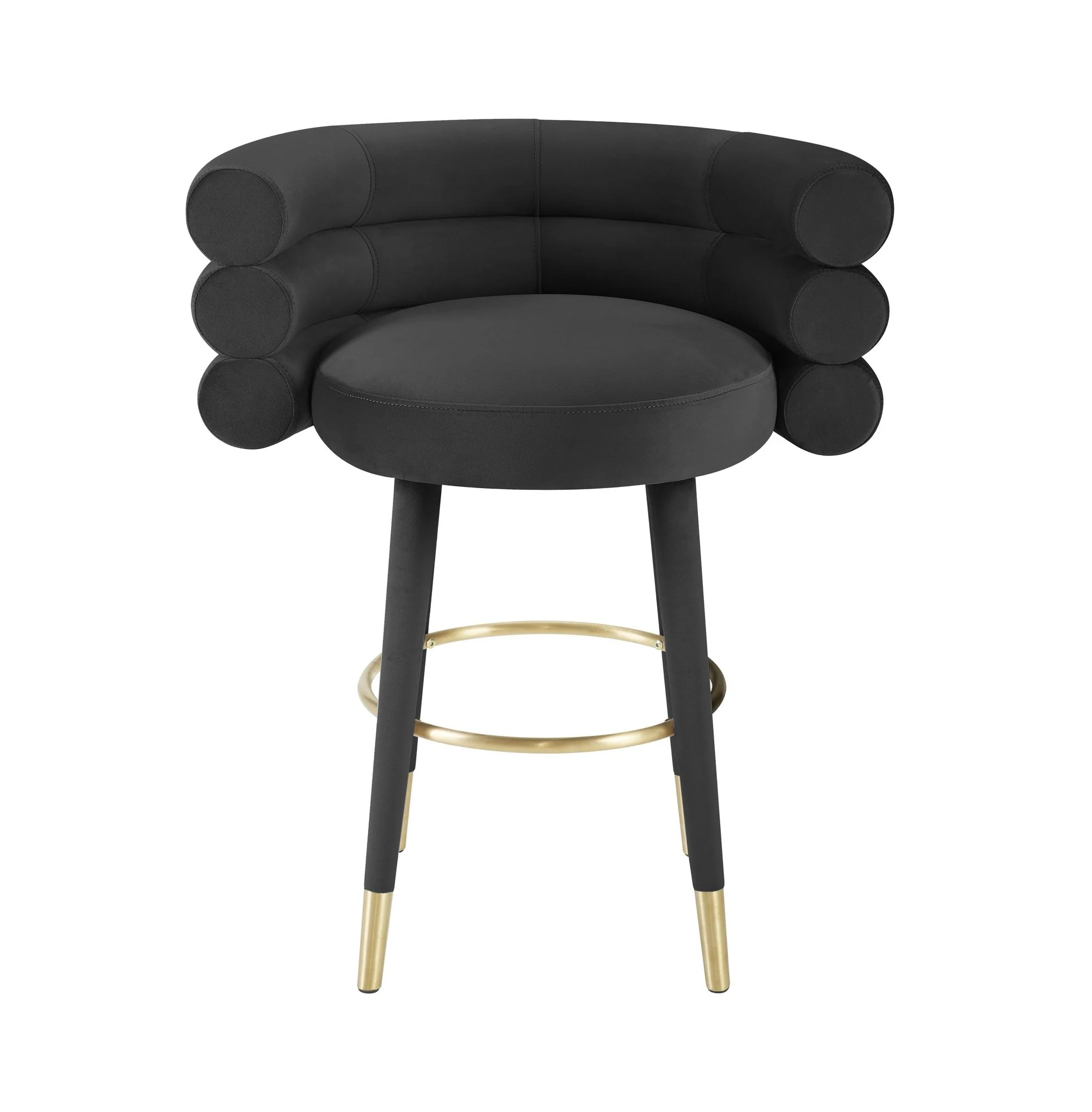 Betty Black Velvet Counter Stool - Image 3