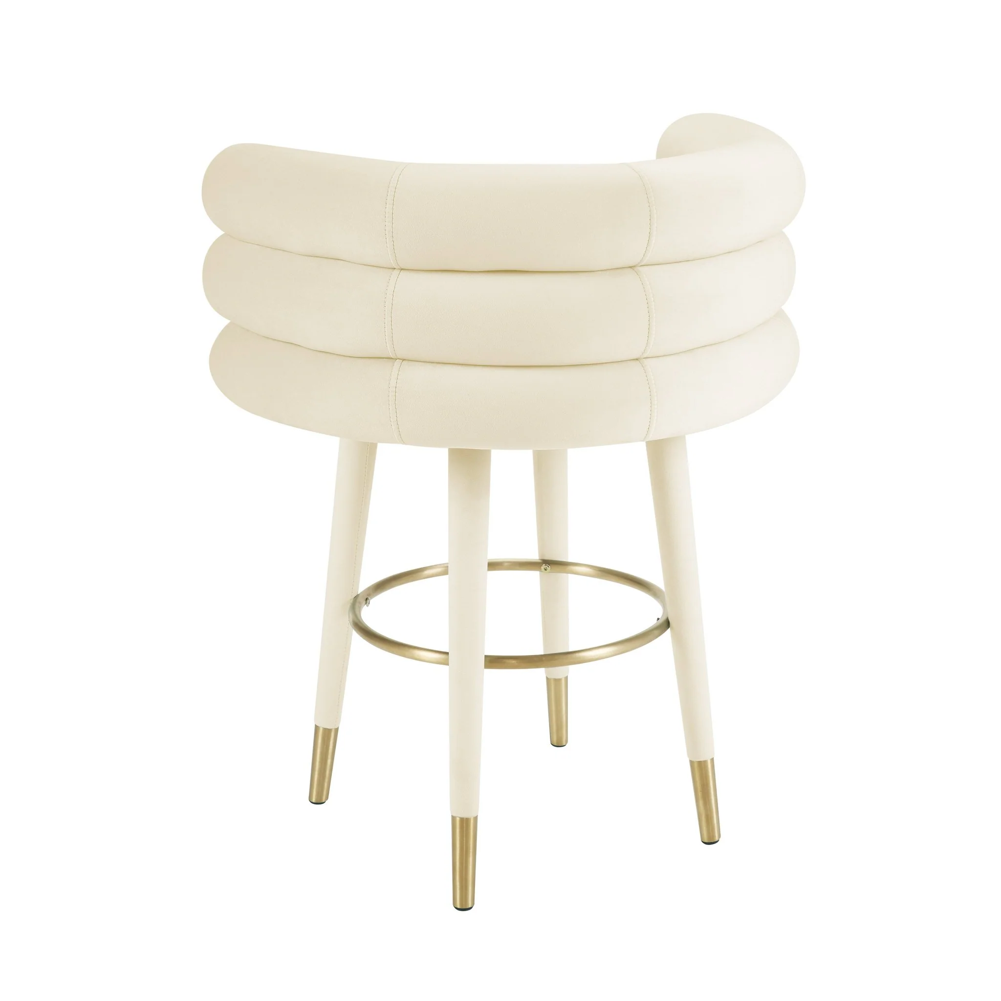 Betty Cream Velvet Counter Stool - Image 4
