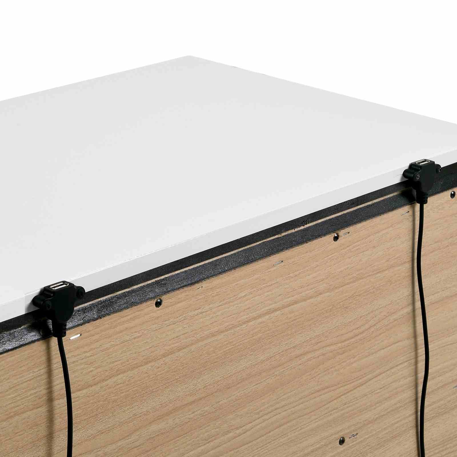 Birsfelden E.King Bed w/ Drawers, White - Image 2