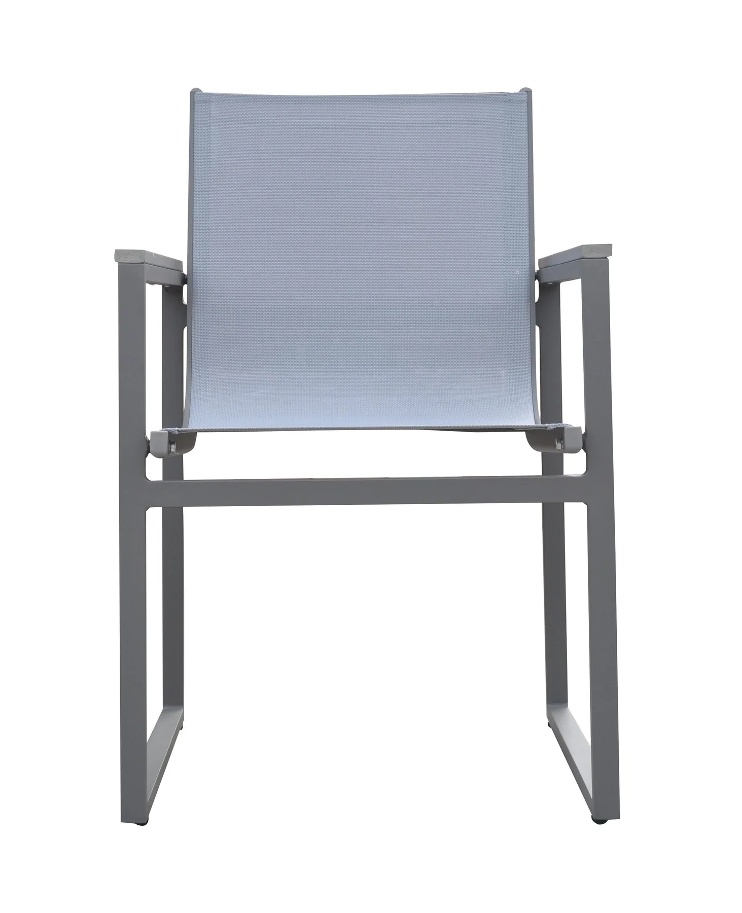 Bistro Dining Set Gray Powder Coated Finish (Table with 4 chairs) - Image 3
