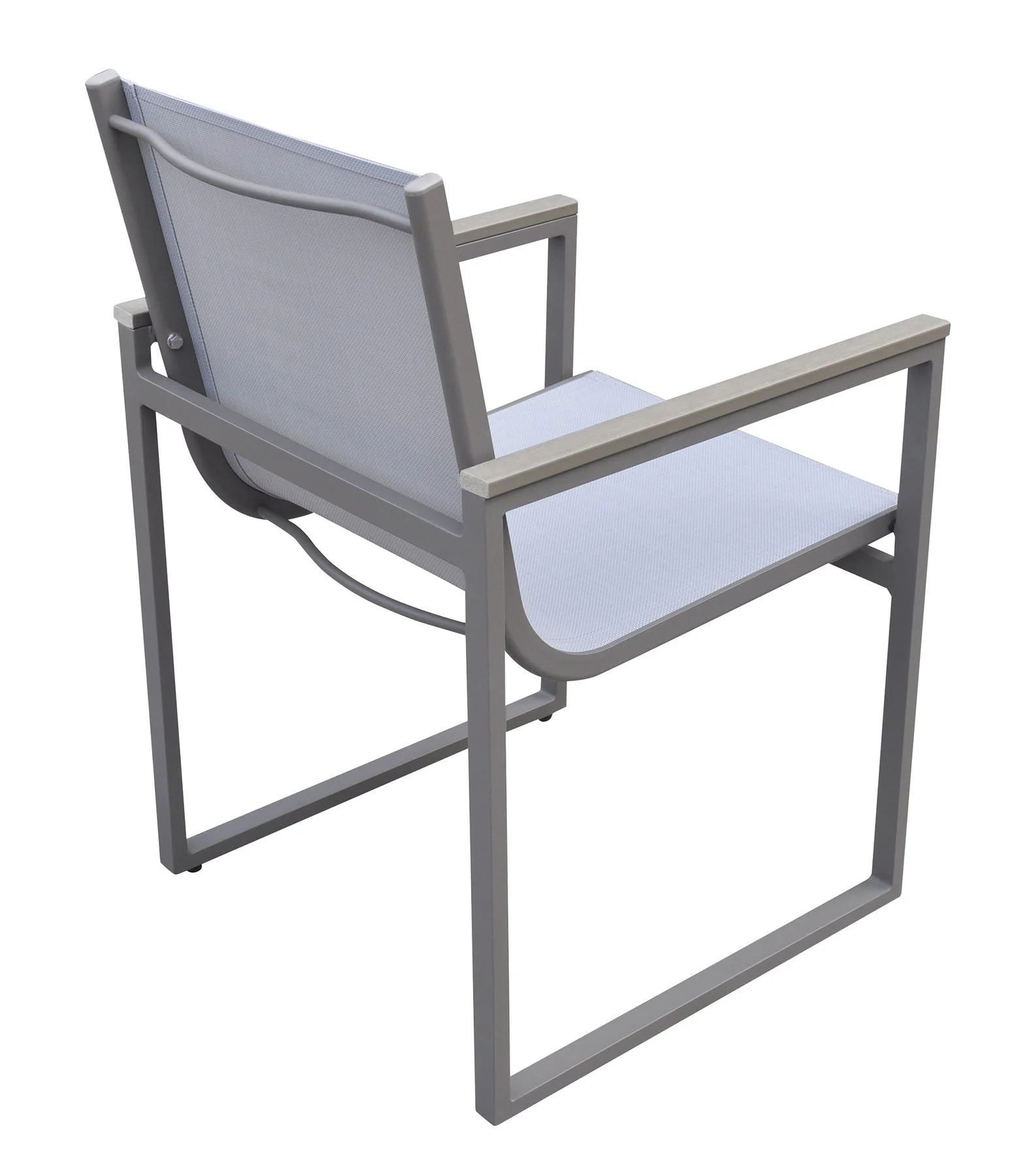 Bistro Dining Set Gray Powder Coated Finish (Table with 4 chairs) - Image 4