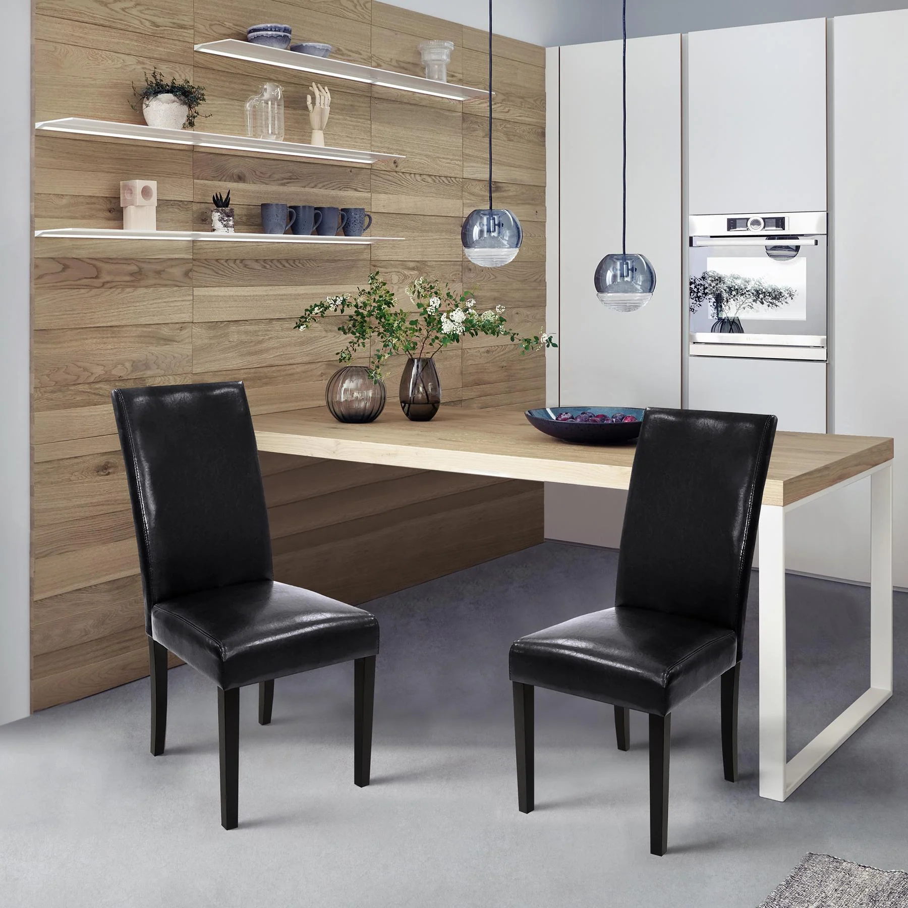Black Bonded Leather Side Chair Md-014 - Set of 2 - Image 5