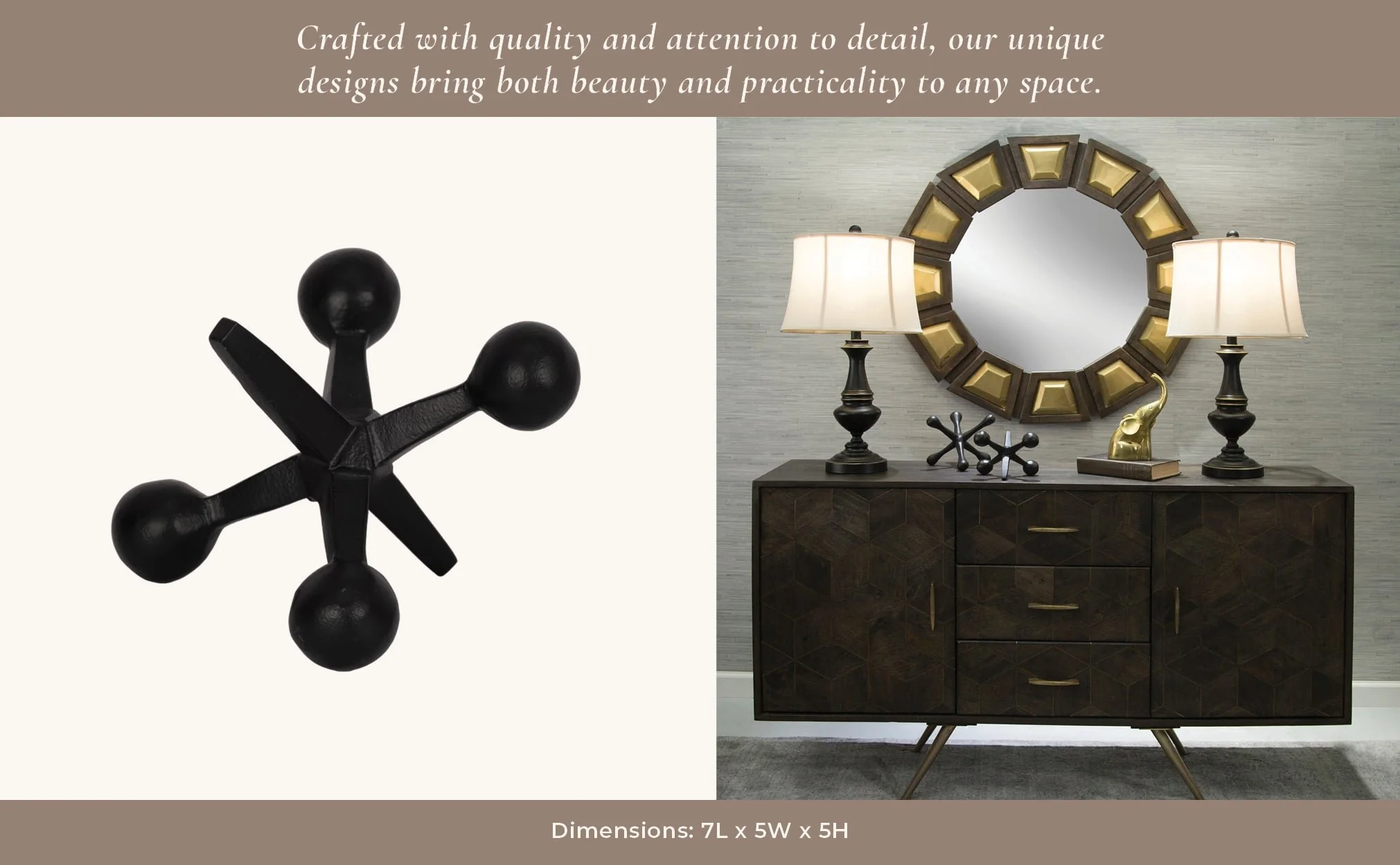 Black Metal Jacks Decor, 5 - Image 6