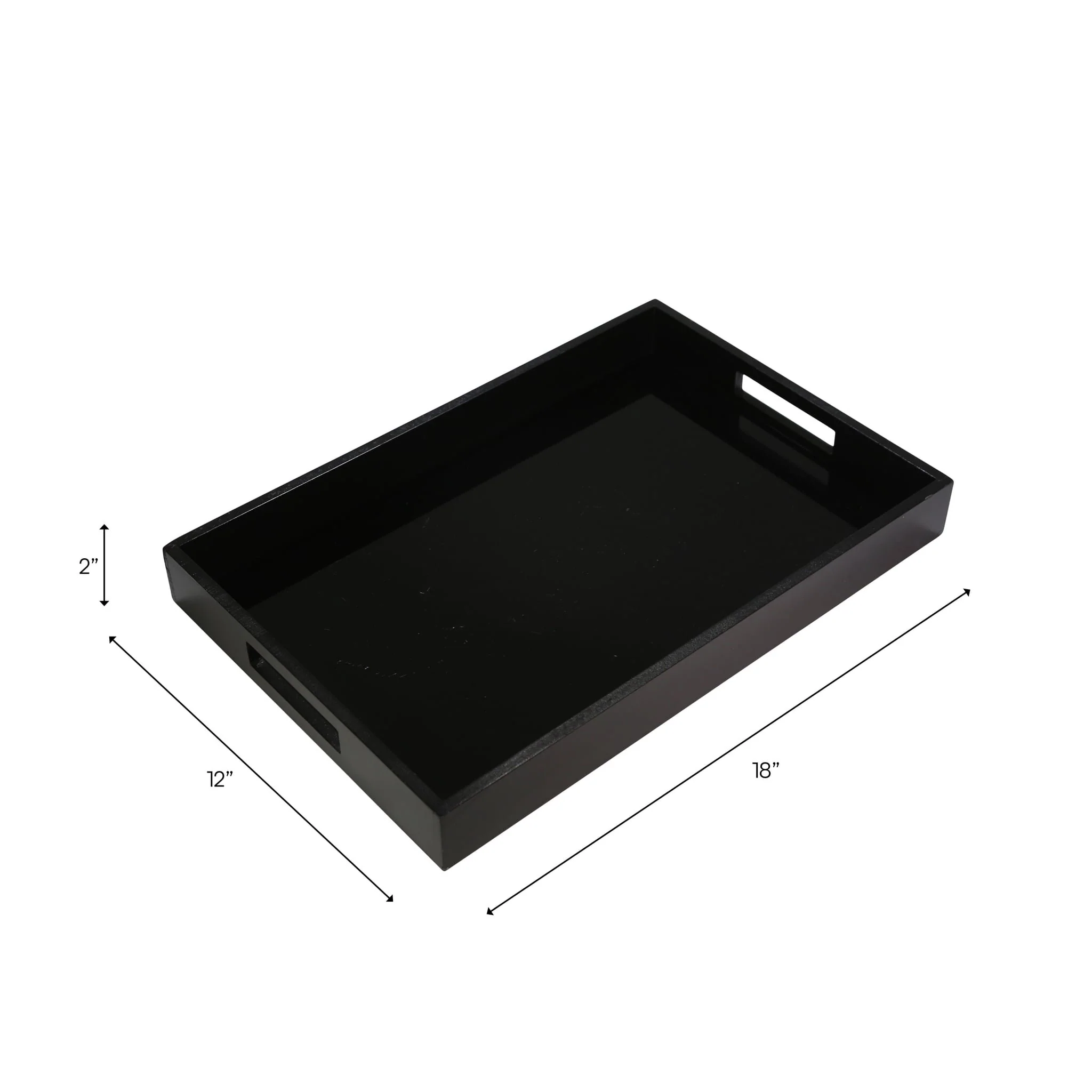 Black Wood/glass Tray - Image 4