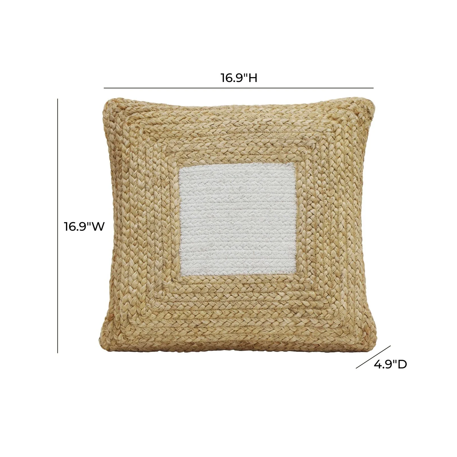 Blank Mind White Square Accent Pillow - Image 6